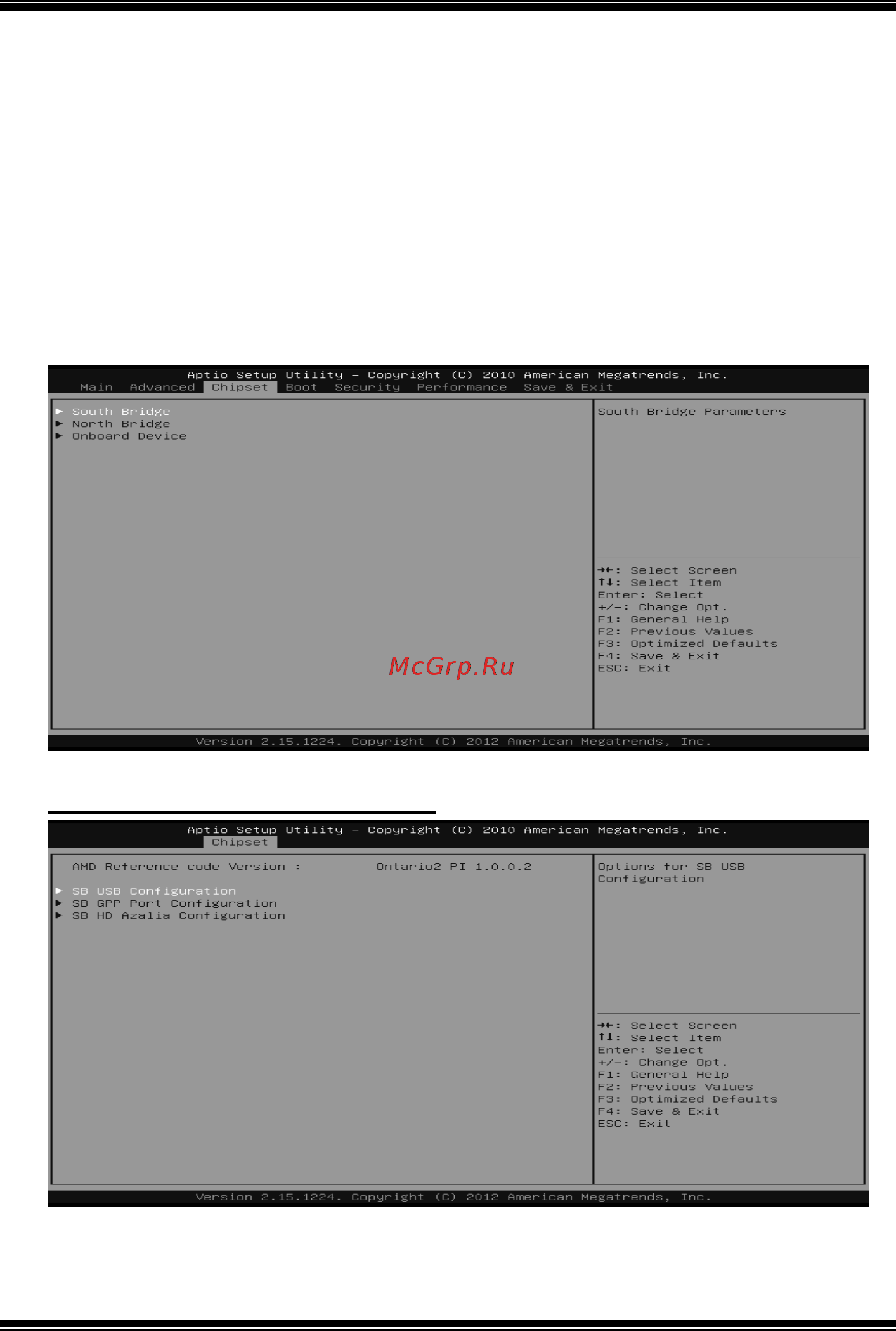 Biostar A68I-350 DELUXE Версия 6.x [16/30] Chipset menu