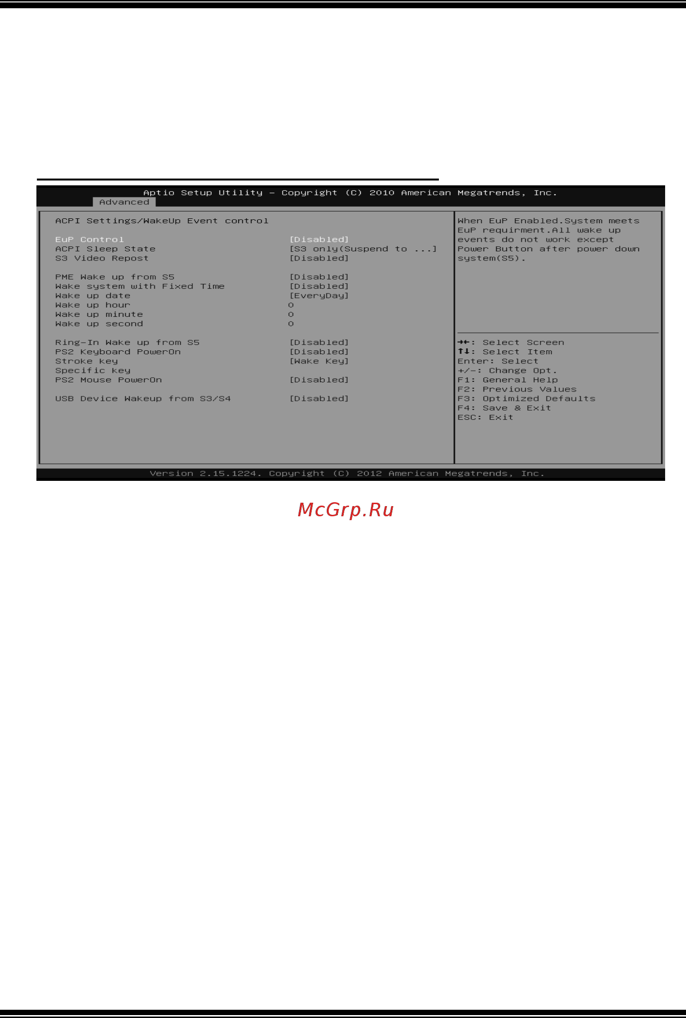 Biostar A68I-350 DELUXE Версия 6.x [7/30] Acpi settings wakeup event control