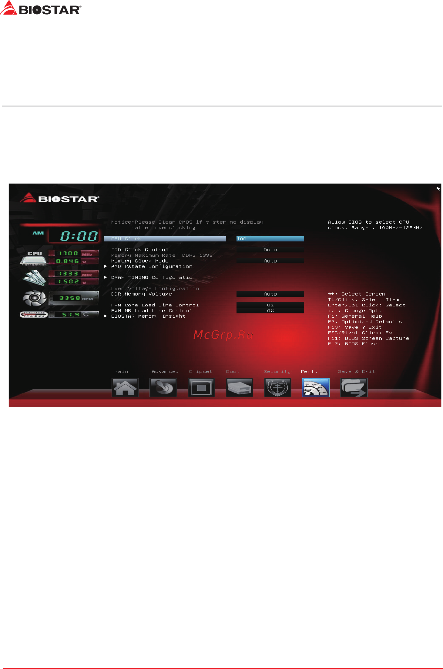 Biostar A68N-5600 Версия 6.4 [28/32] Performance menu