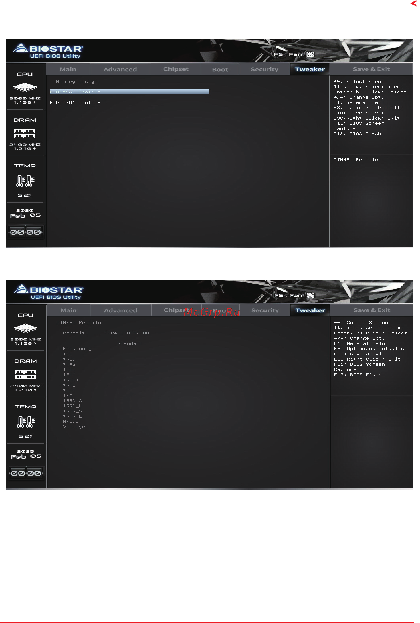 Biostar A10N-9830E Версия 6.0 [31/32] Memory insight