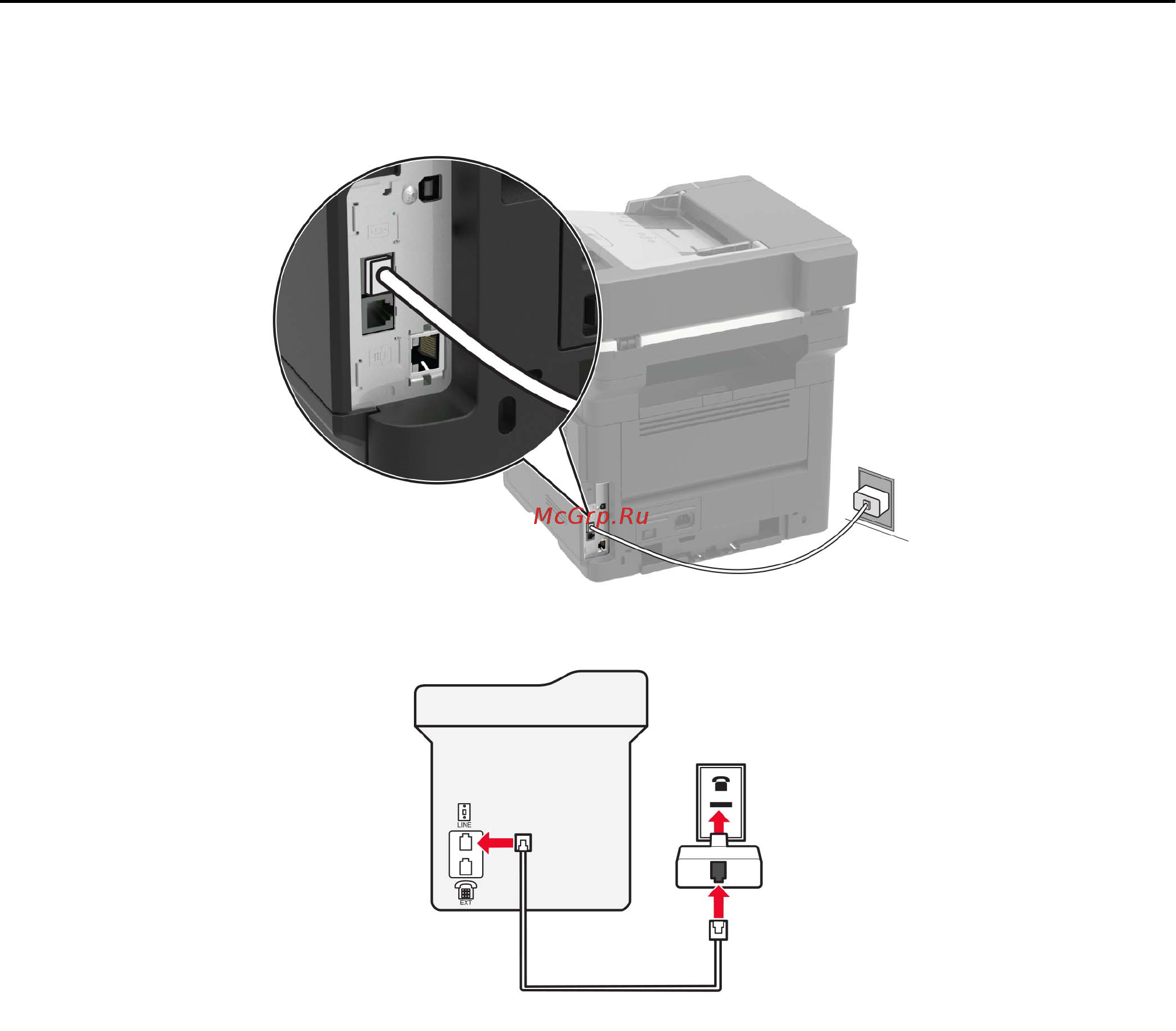 Konica Minolta BizHub 3622 [40/202] Connecting the printer to a non rj11 wall jack