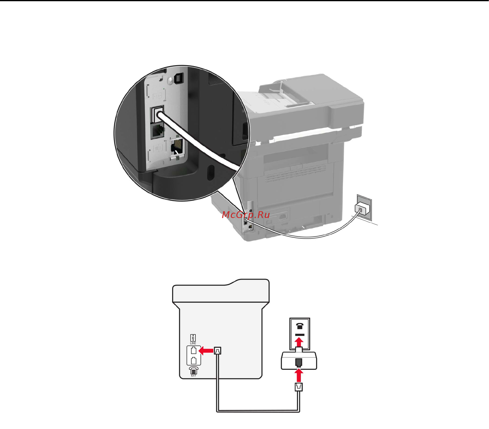 Konica Minolta BizHub 4422 [46/227] Connecting the printer to a non rj11 wall jack