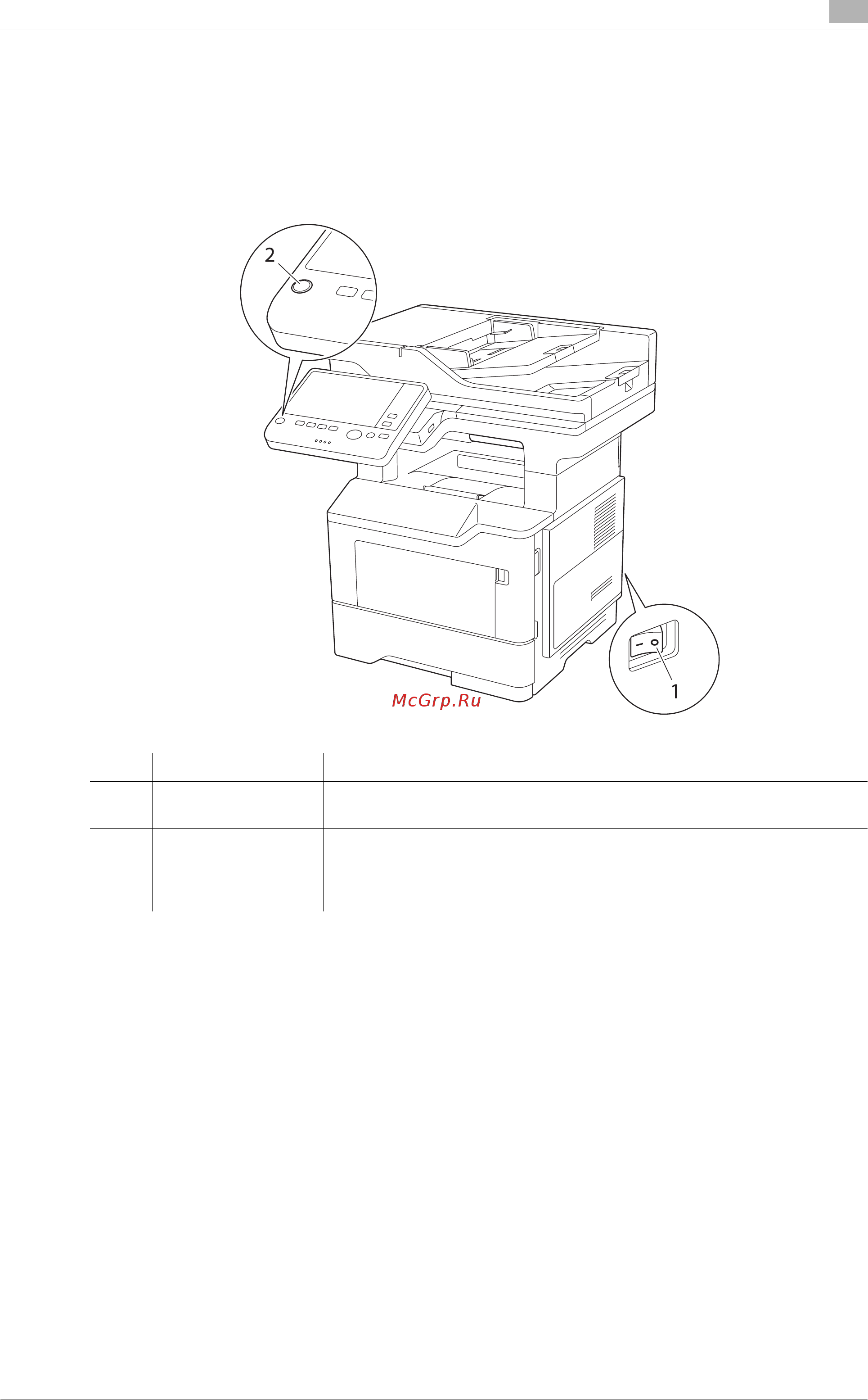 Konica Minolta bizhub 4752 [51/112] Место расположения выключателя питания и кнопки питания