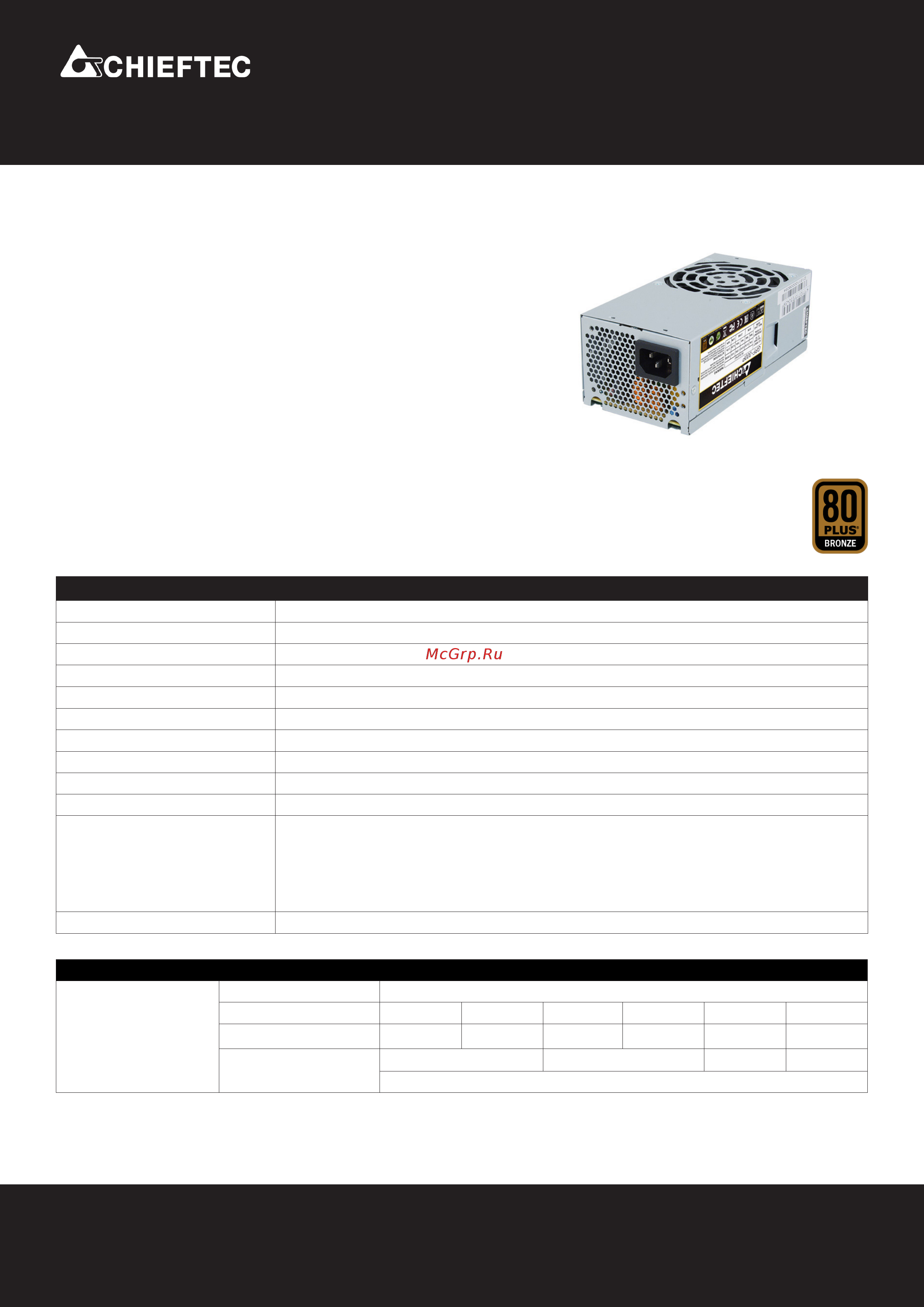 Chieftec GPF-300P Техническая спецификация онлайн
