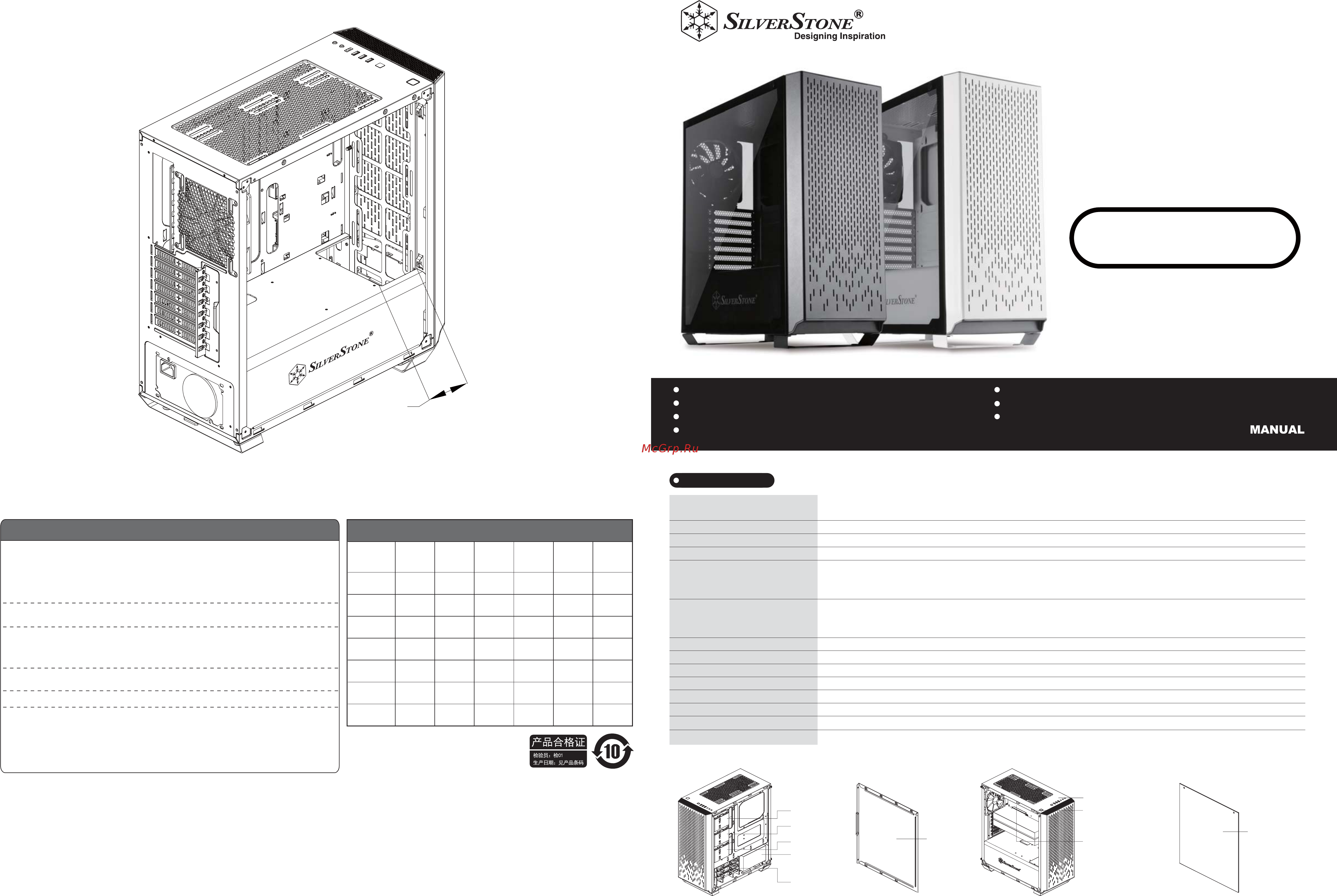 SilverStone SST-PM02W-G Инструкция по эксплуатации онлайн