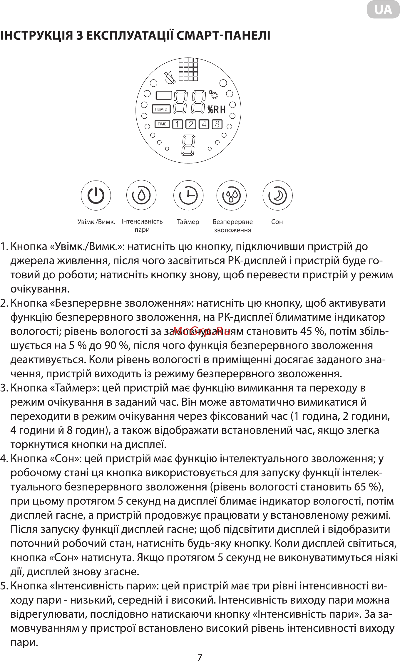 Ardesto USH-M-BTN-4L-W [7/32] Нструкц1я 3 експлуатацн смартпанел1