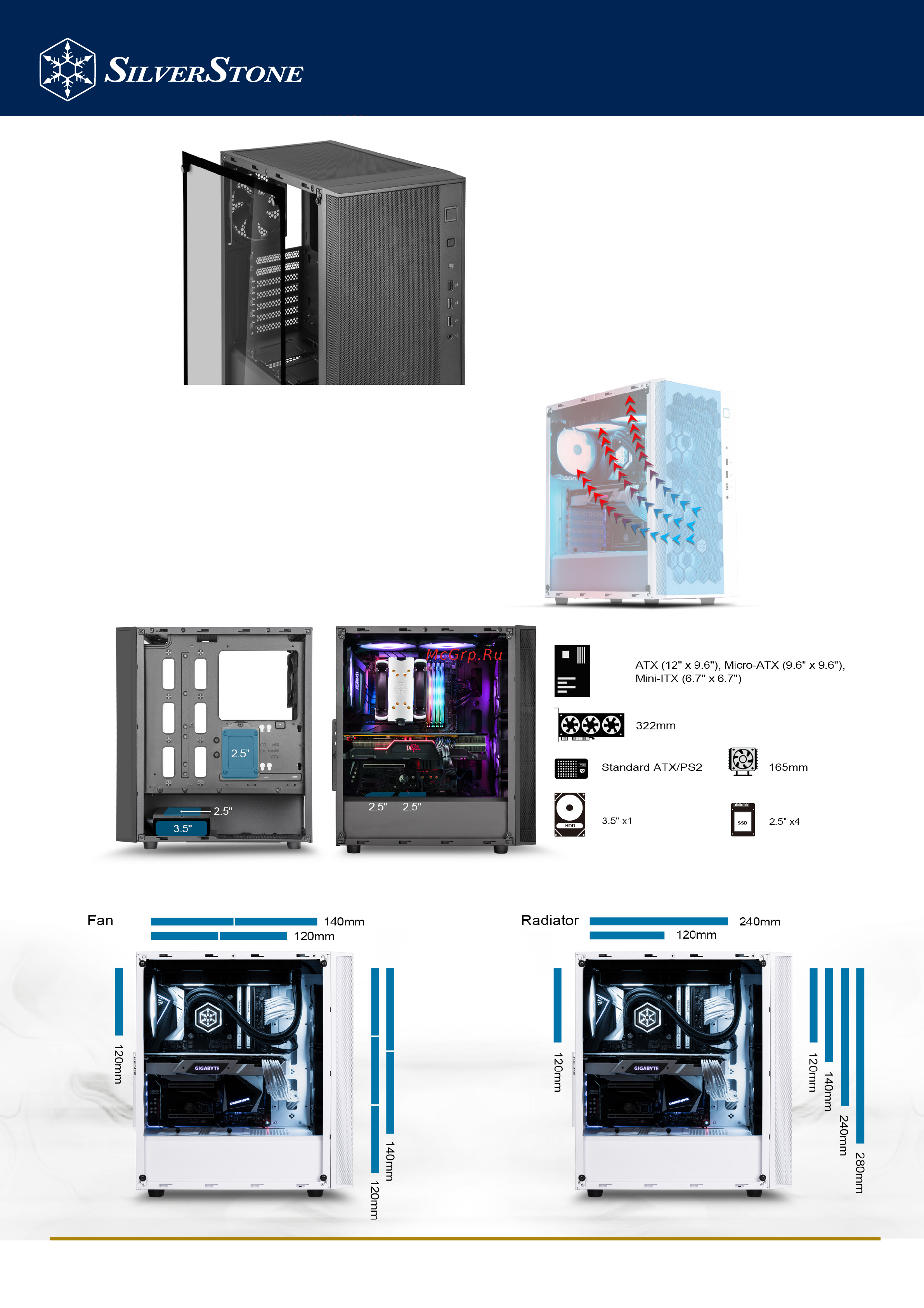 SilverStone SST-FAR1W-G [2/2] Возможности охлаждения