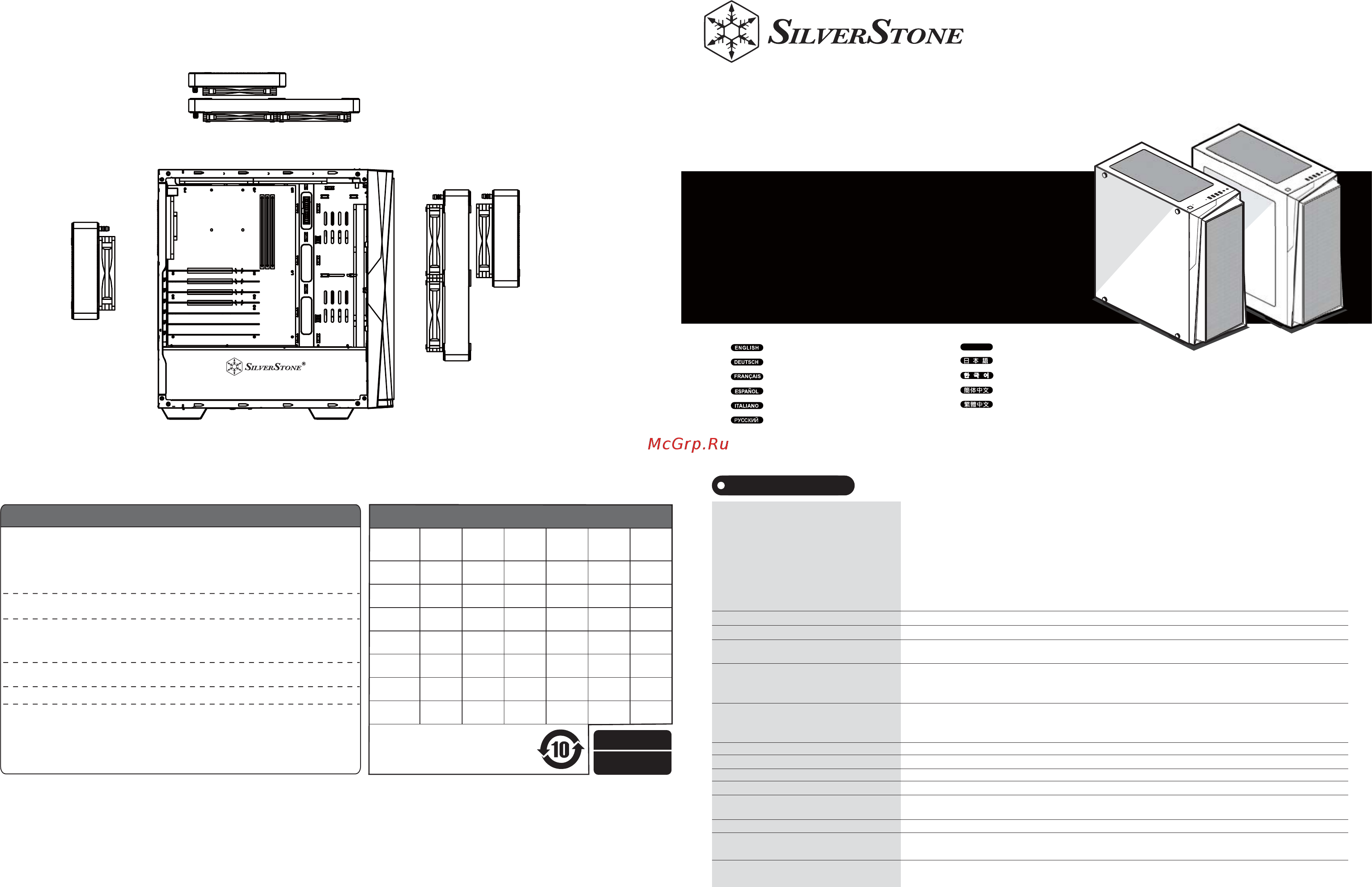 SilverStone SST-RL06BR-W Инструкция по эксплуатации онлайн