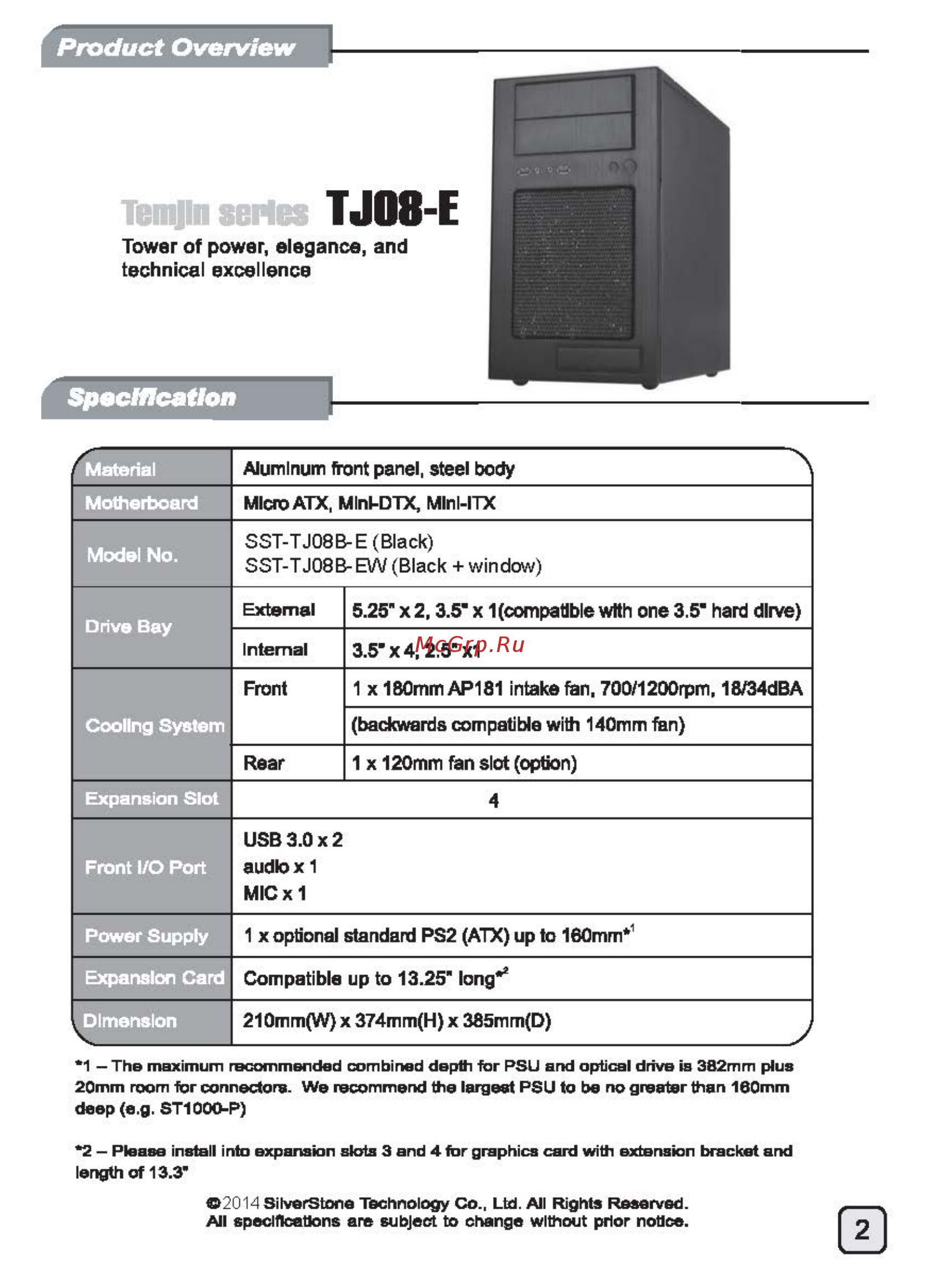 SilverStone SST-TJ08B-E [3/52] Product overview