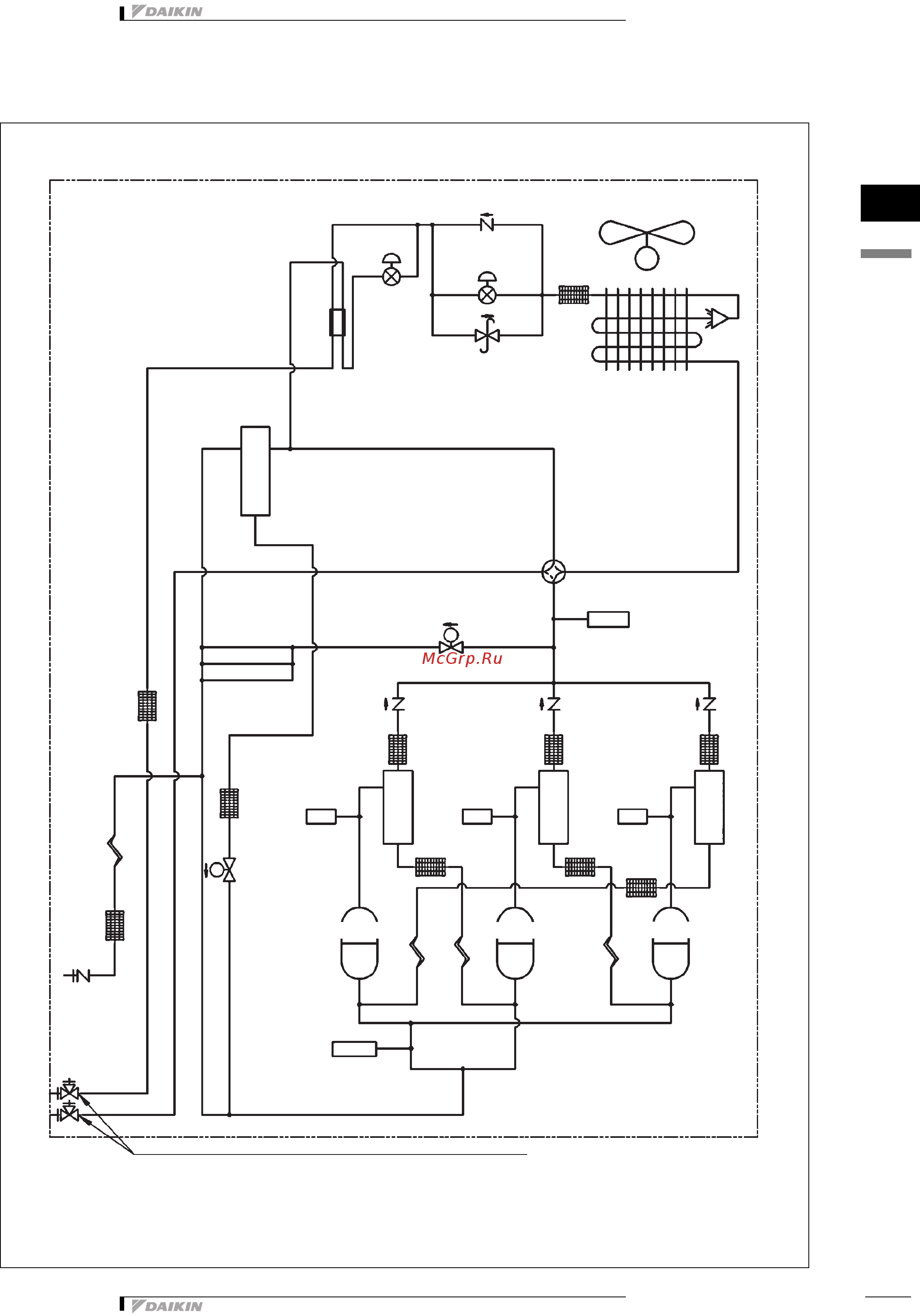 Daikin RXYQ48P7W1B [126/140] Схема трубной обвязки