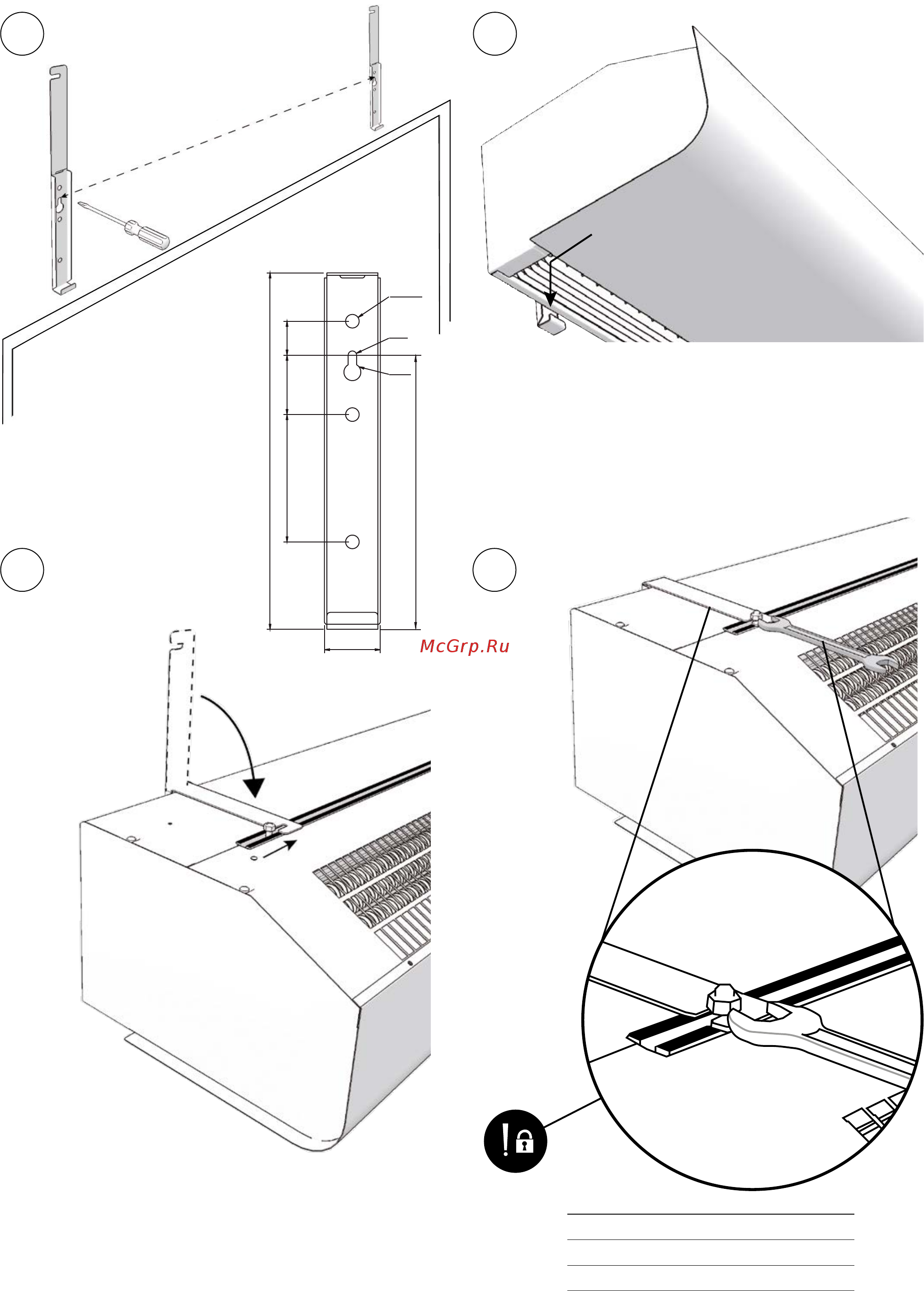 Systemair PAF2515E12 [6/19] Mounting with wall brackets