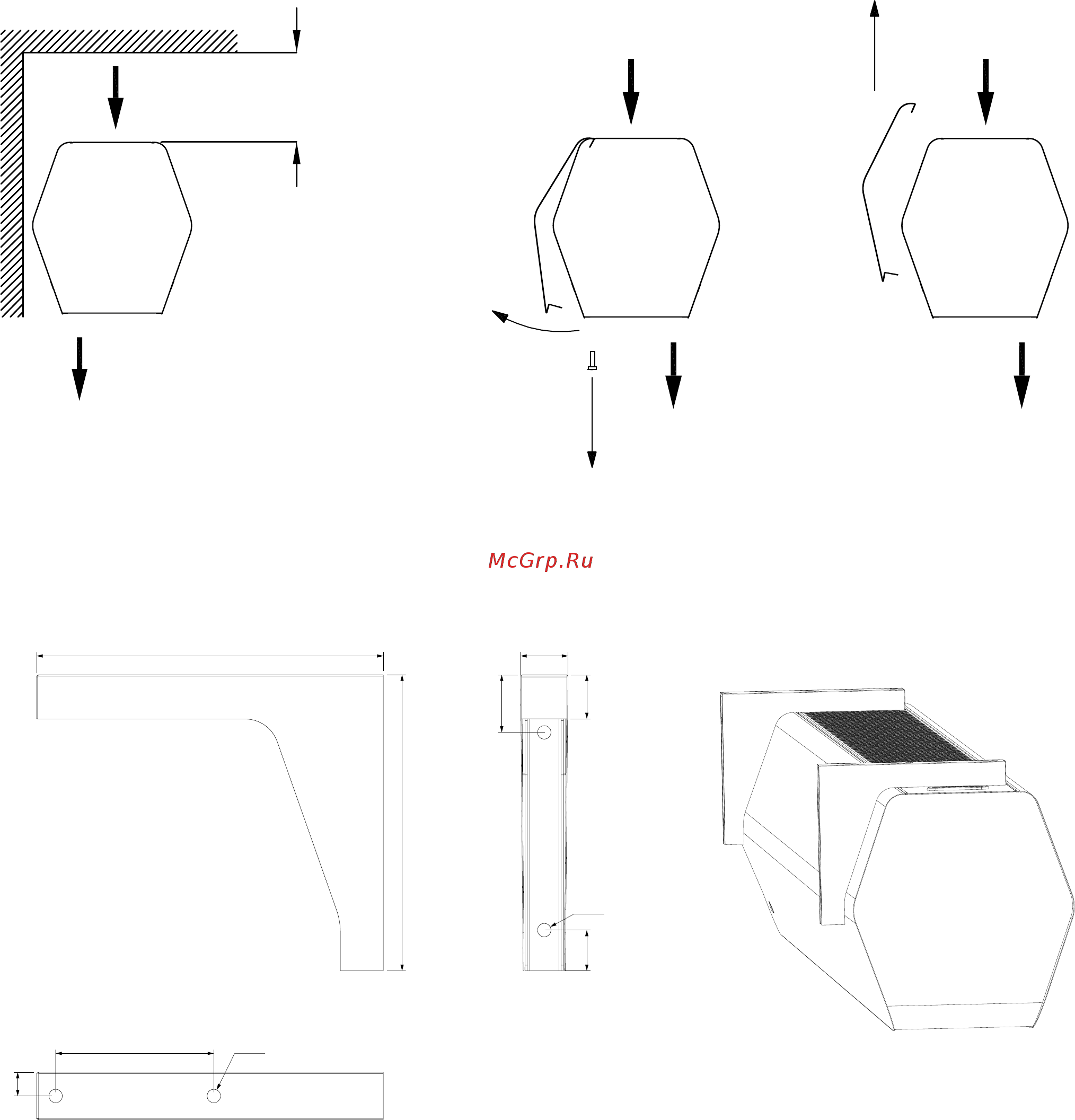 Systemair SIFEC10A-H [8/24] Horizontal mounting
