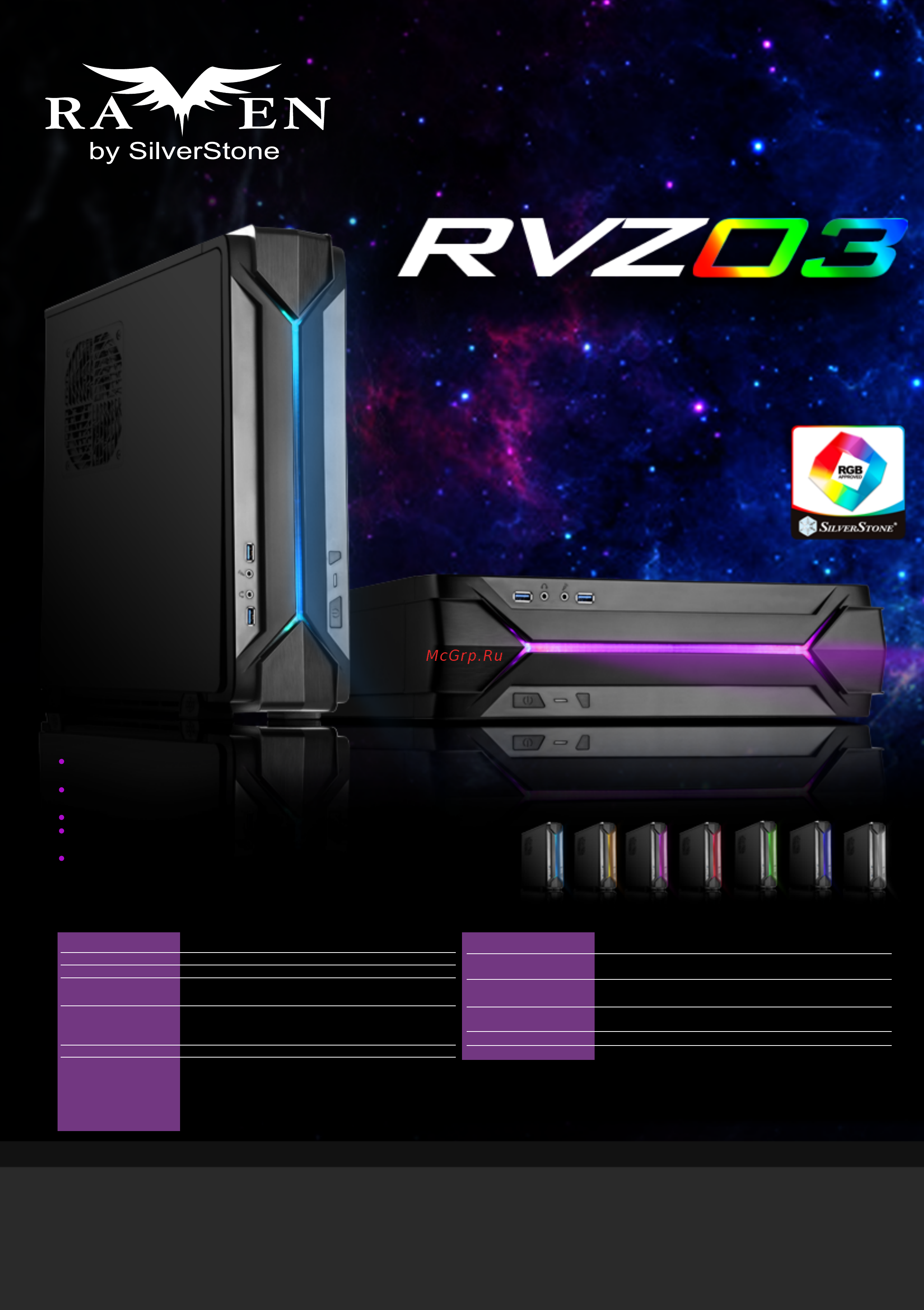 SilverStone SST-RVZ03W Технические характеристики онлайн