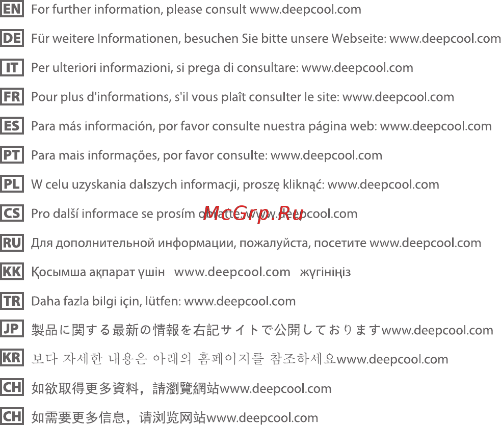 Deepcool MACUBE 110 Руководство по установке онлайн [2/16] 549532