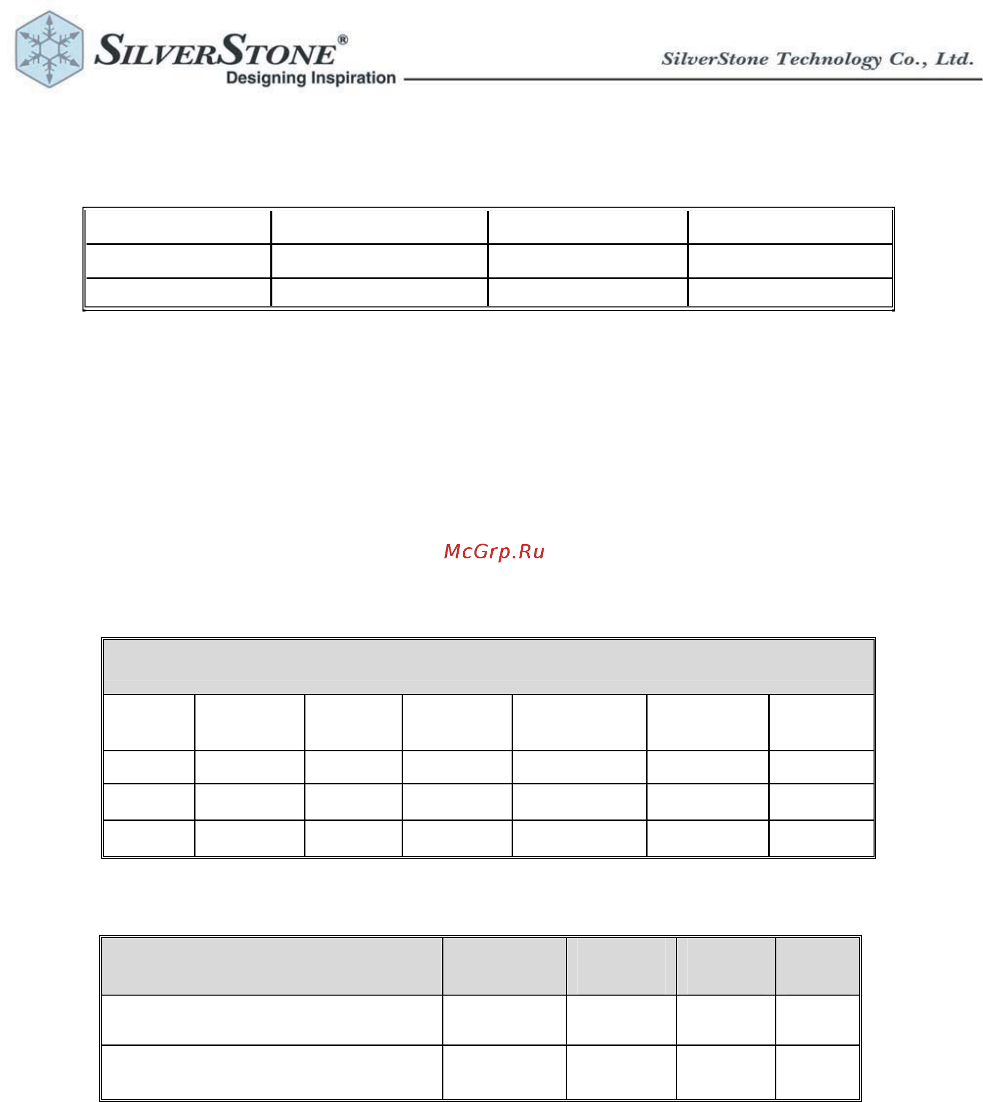 SilverStone SST-ML10B [3/8] Table 1 loading table for efficiency measurement