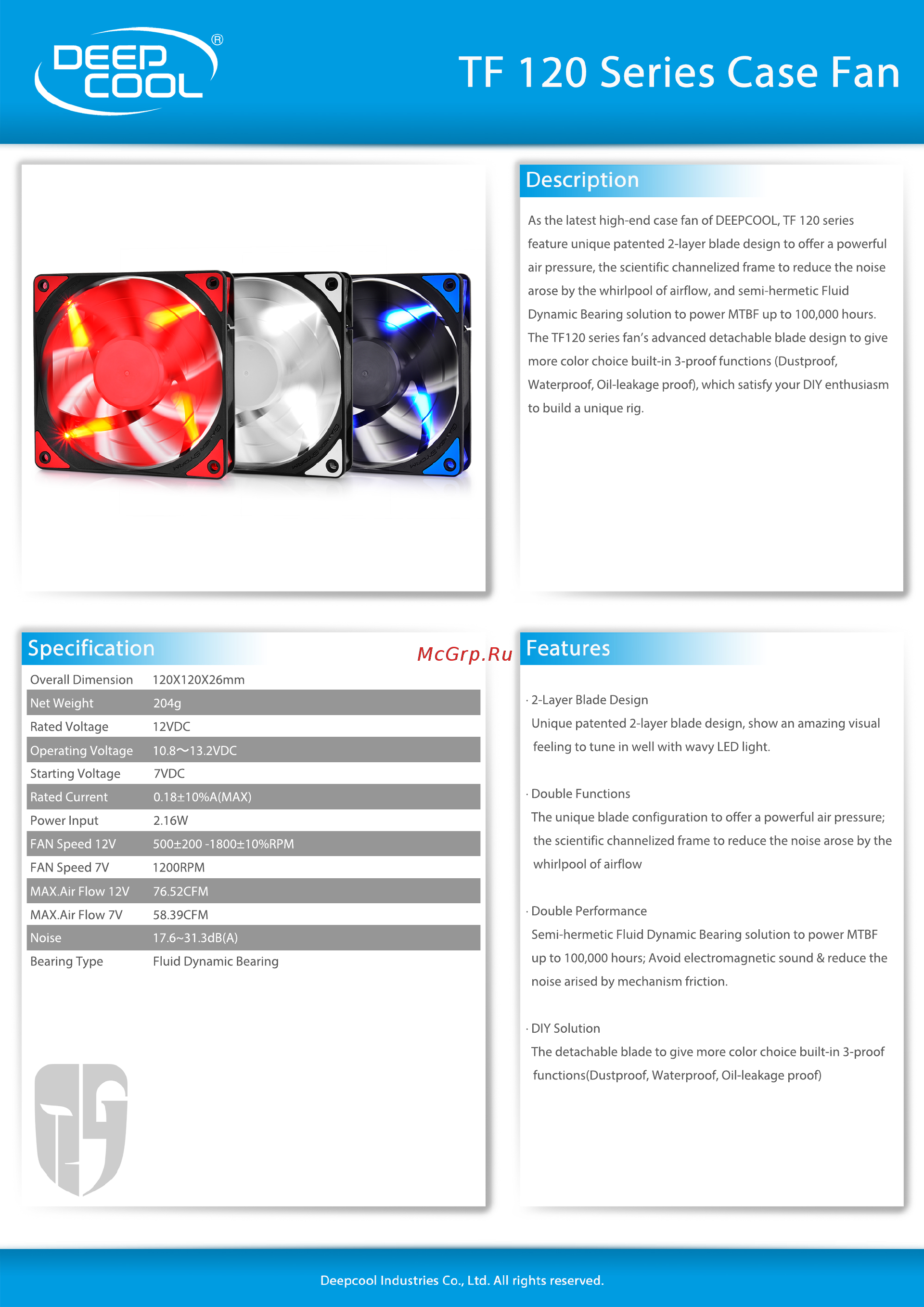 Deepcool TF120(red) Руководство по установке онлайн