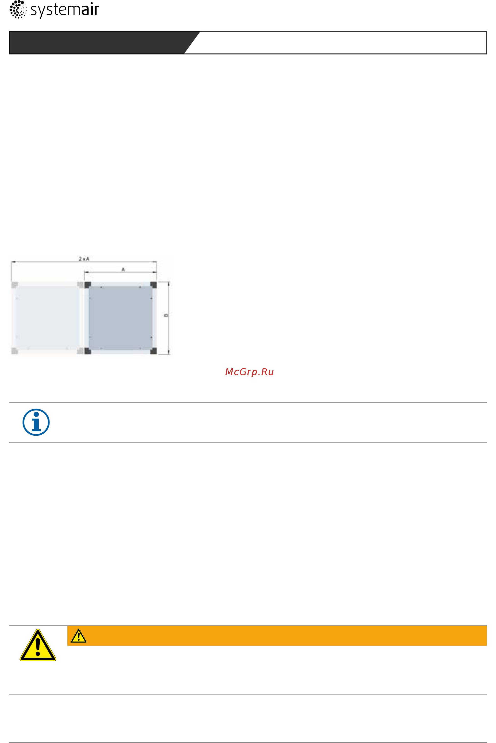 Systemair MUB-CAV/VAV 025 315EC [17/145] Wand und deckenmontage