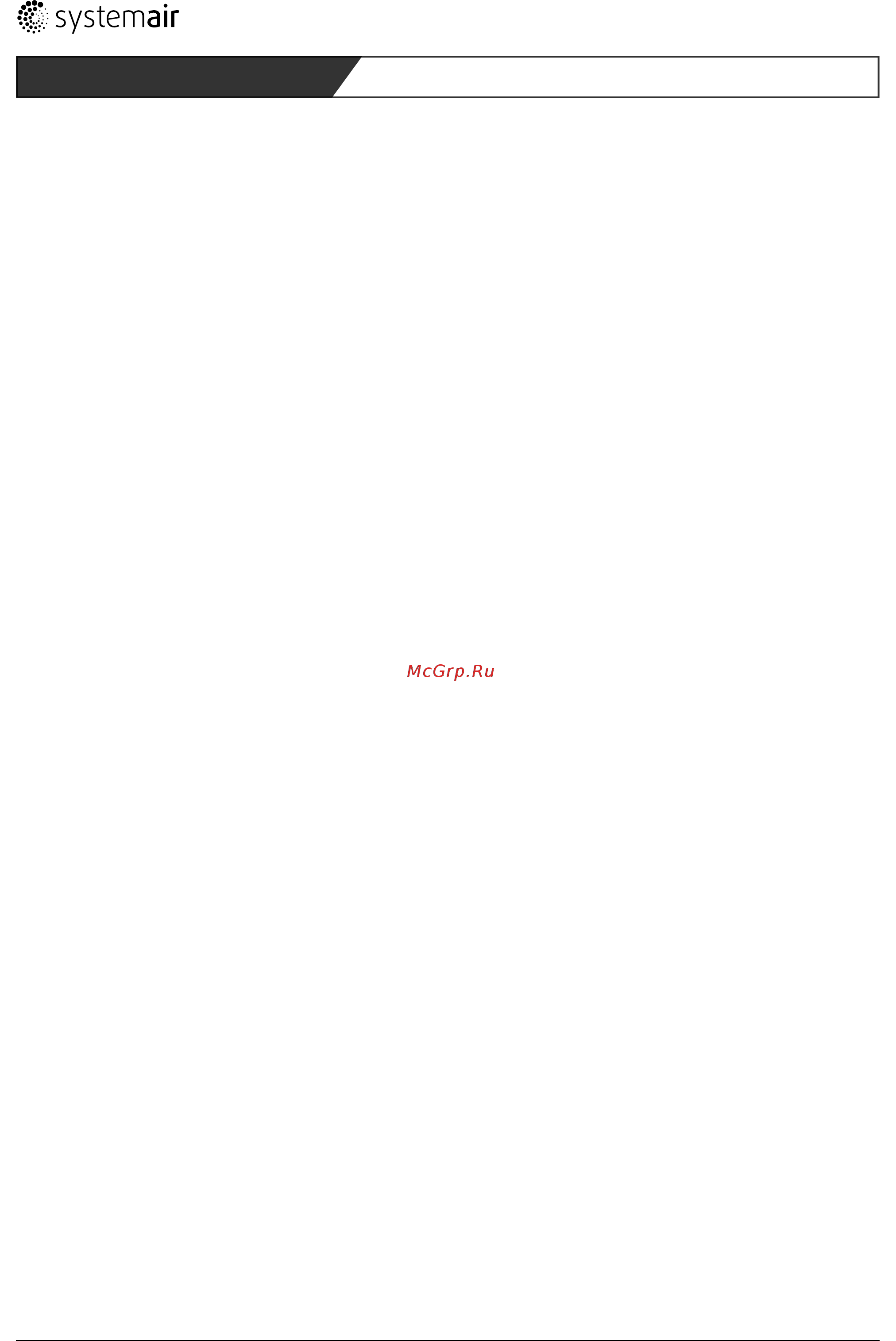 Systemair MUB/T 042 450D4 [73/145] Indholdsfortegnelse