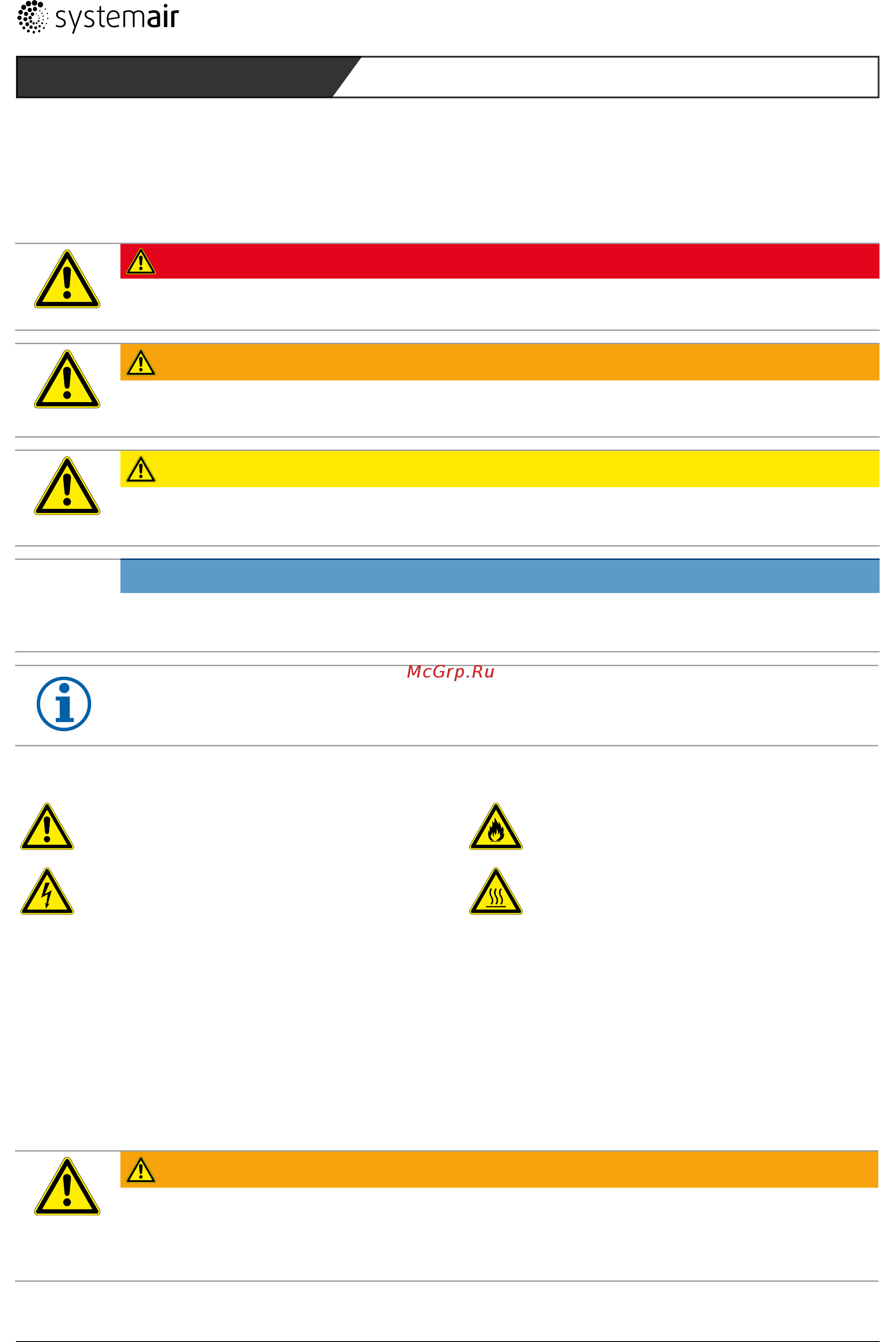 Systemair MUB/F 042 400D4-6 [74/145] Visning af handlingsinstruktioner