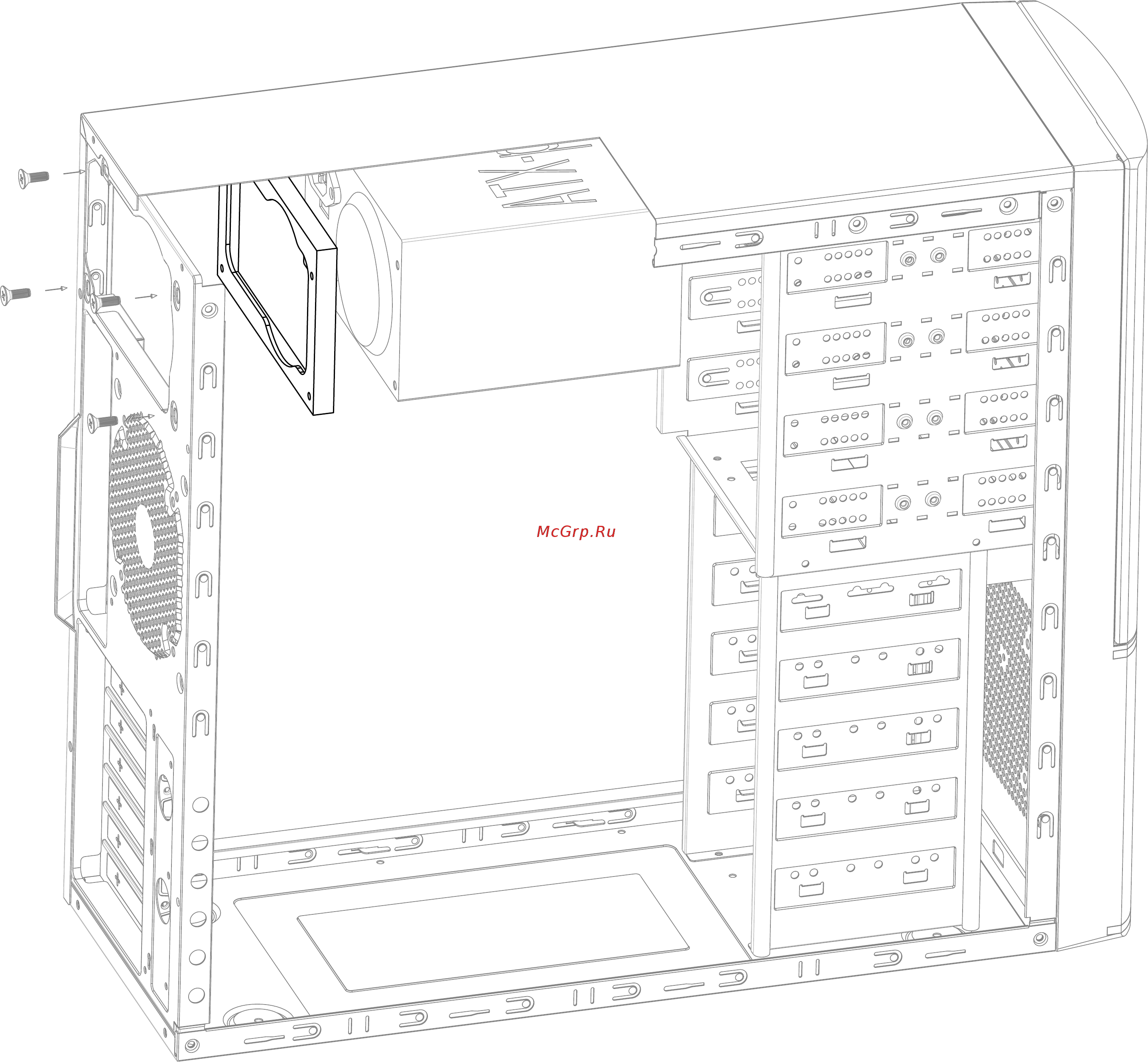 Deepcool BUFFER PSU Руководство по установке онлайн
