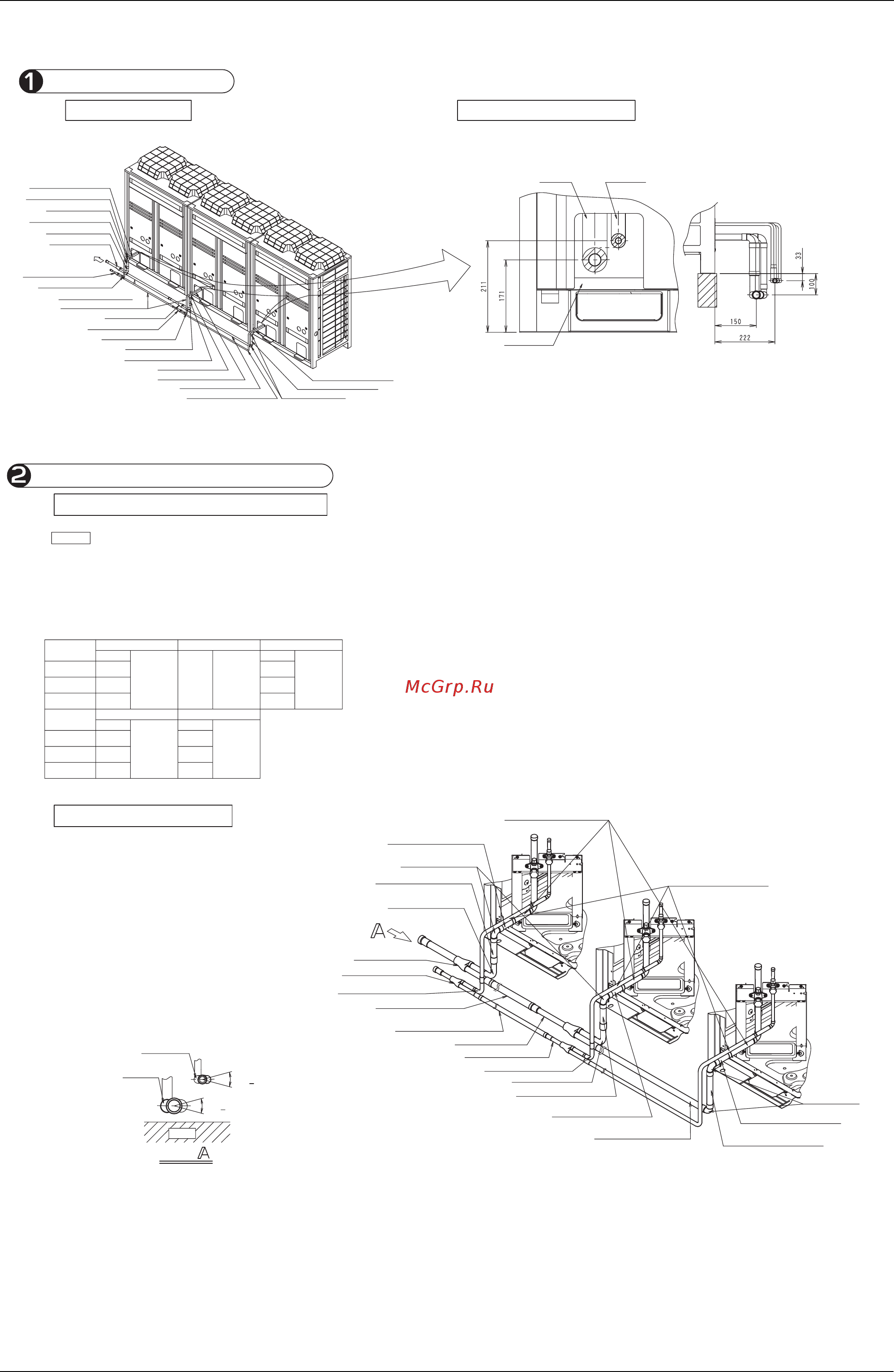 Daikin RXQ48PY1 [162/355] Procedure for front connection