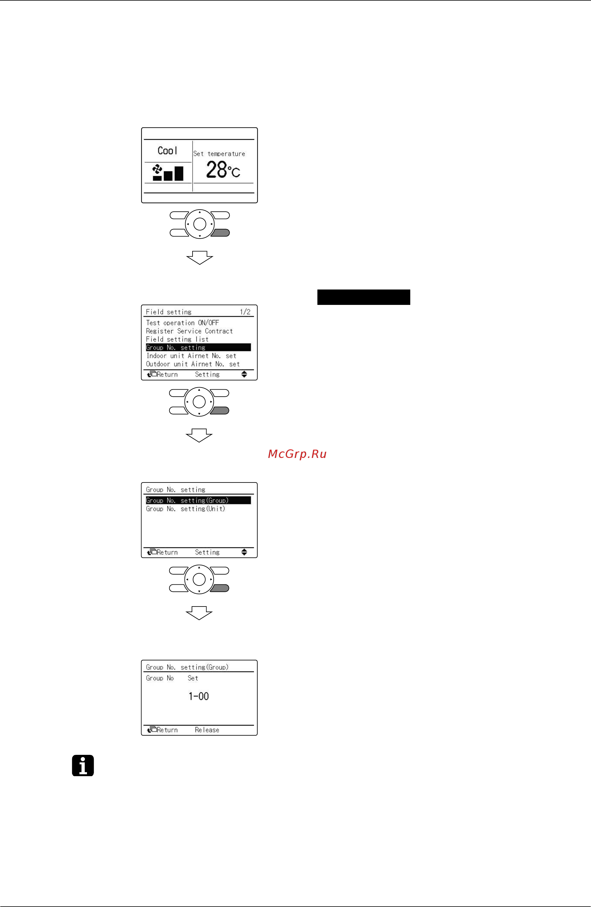 Daikin RXYQ36PAYL [218/452] Brc1e61 in order to conduct the centralized remote control using the centralized remote controller and the unified on off controller group no settings should be made by gro...