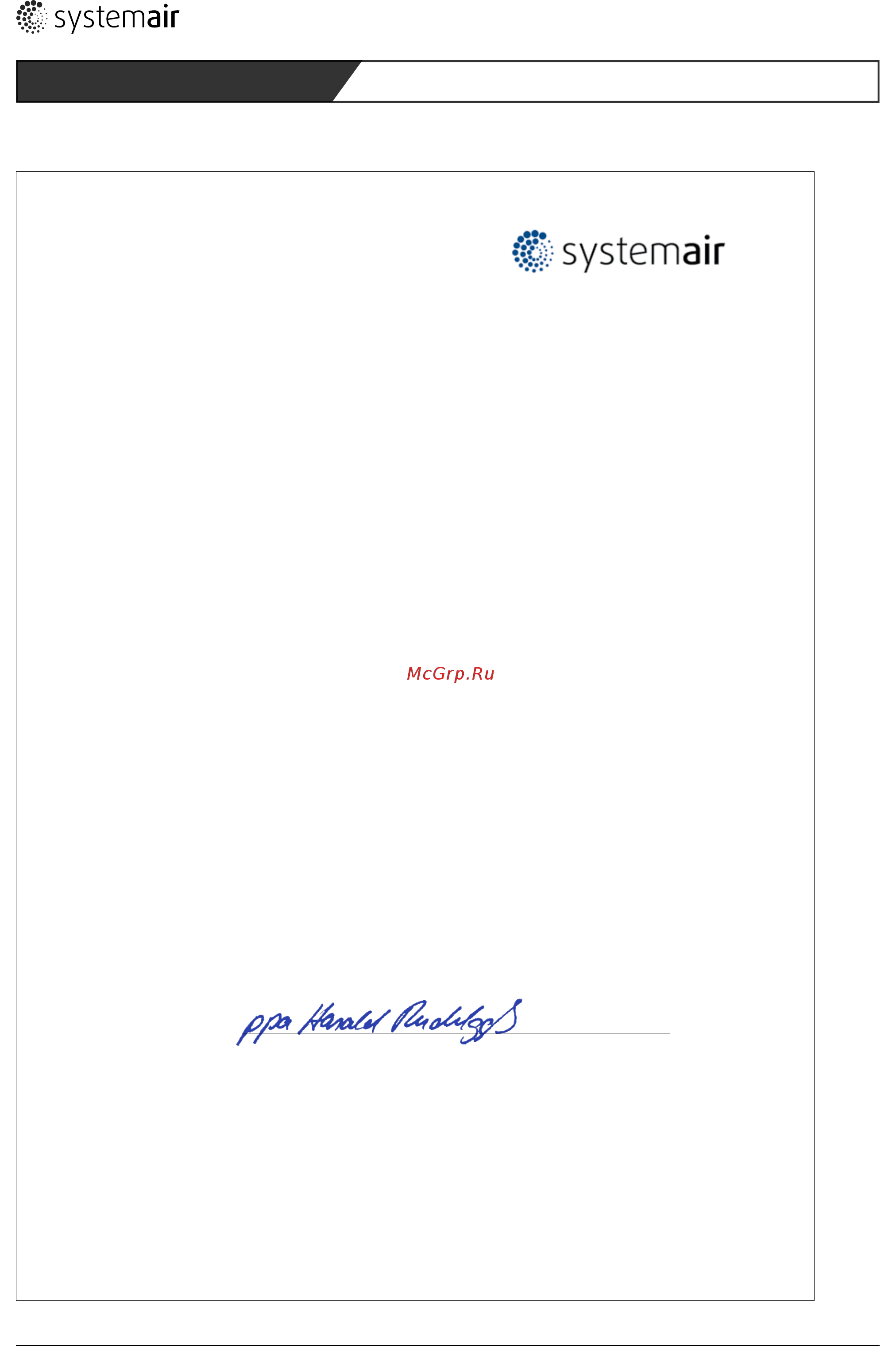 Systemair DVEX 315D4 400V 3 [35/148] Konformitätserklärung