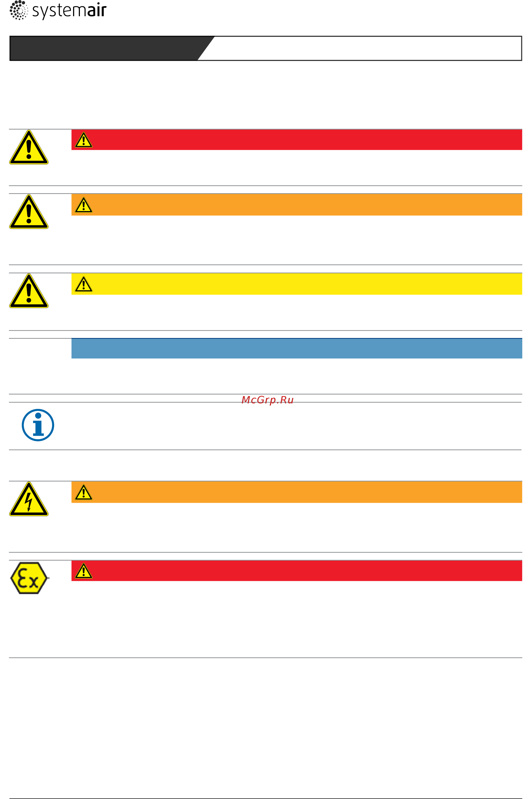 Systemair DVEX 560D6 [4/148] Allgemeine hinweise