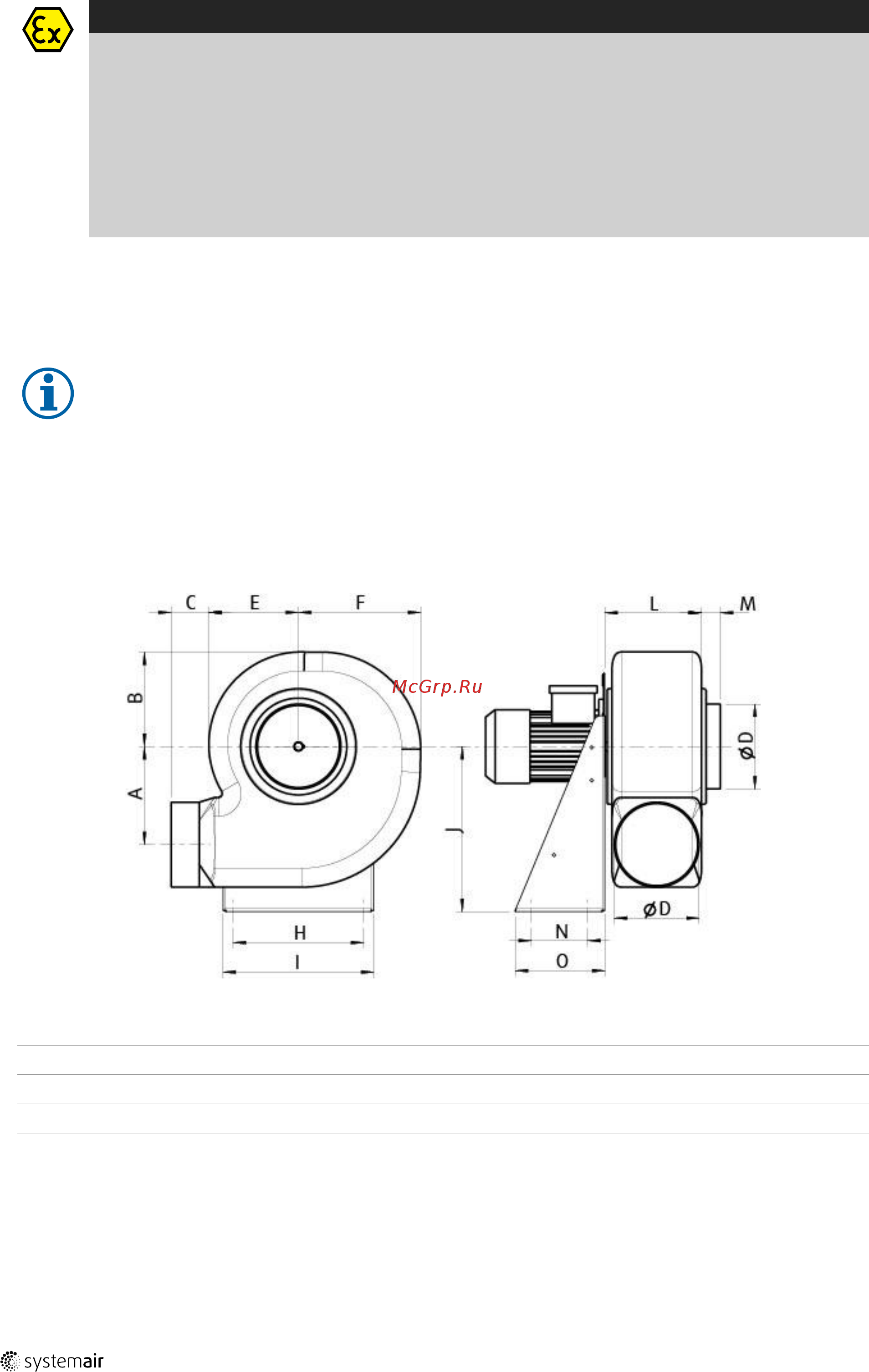 Systemair PRF-EX 160D4 Ex d [10/28] Примечание