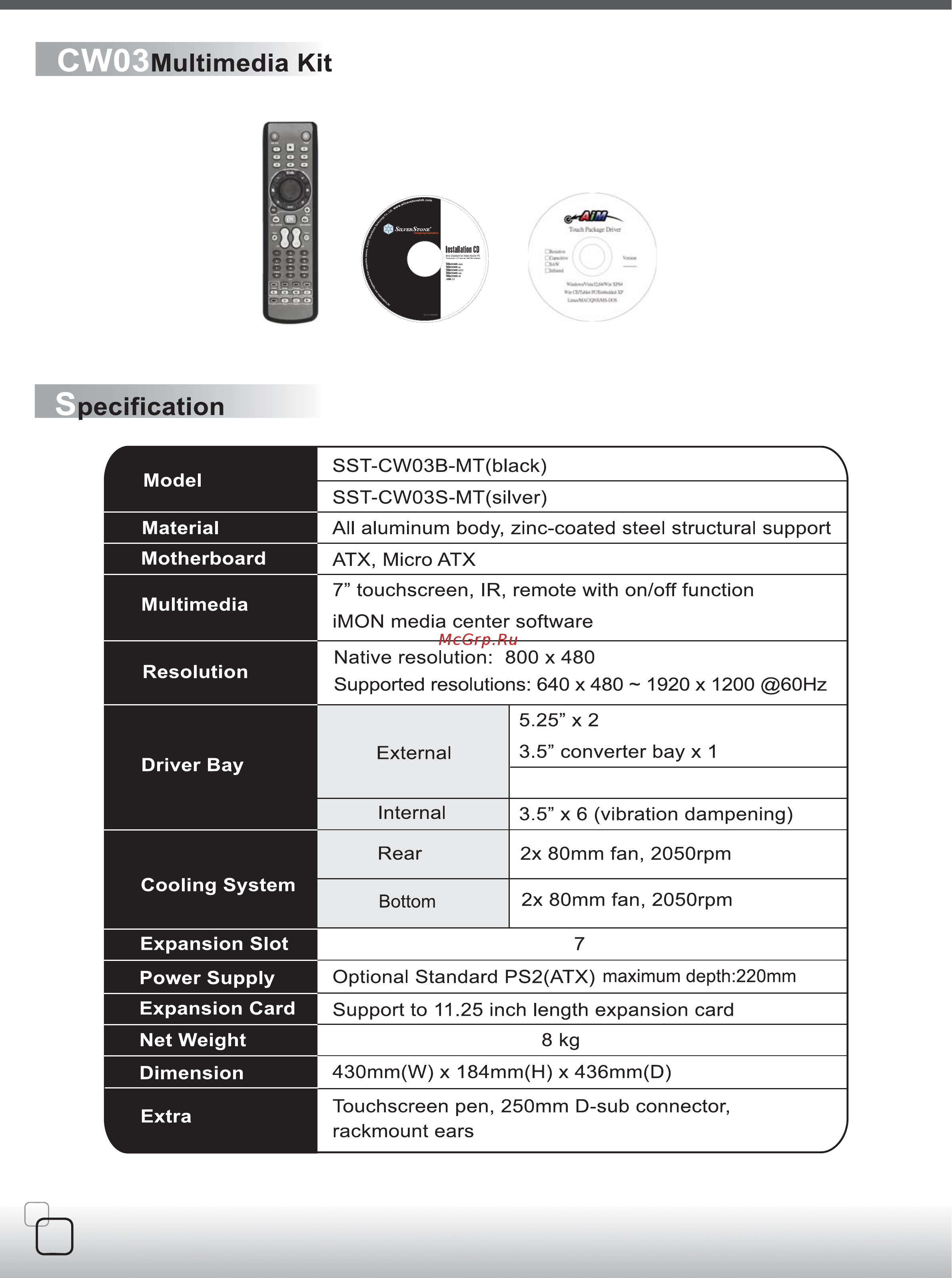 SilverStone SST-CW03S-MT [2/19] Remote control cds