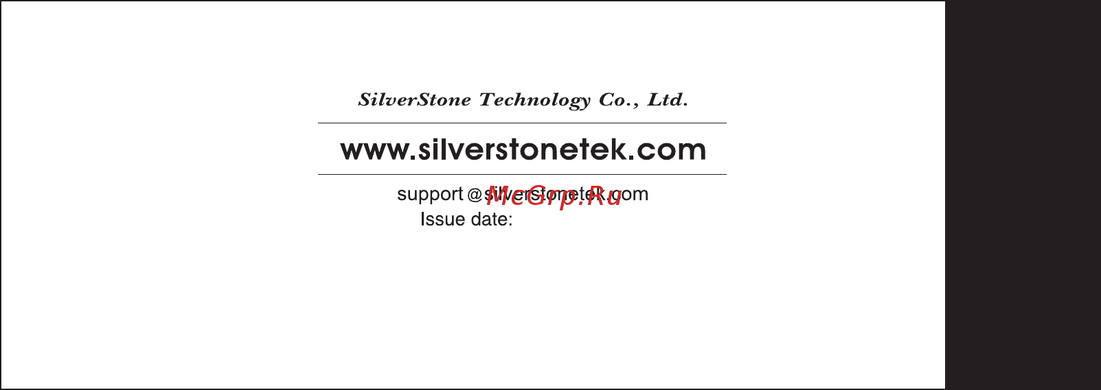 SilverStone GD01 [12/12] Manual gd01 封底 v2