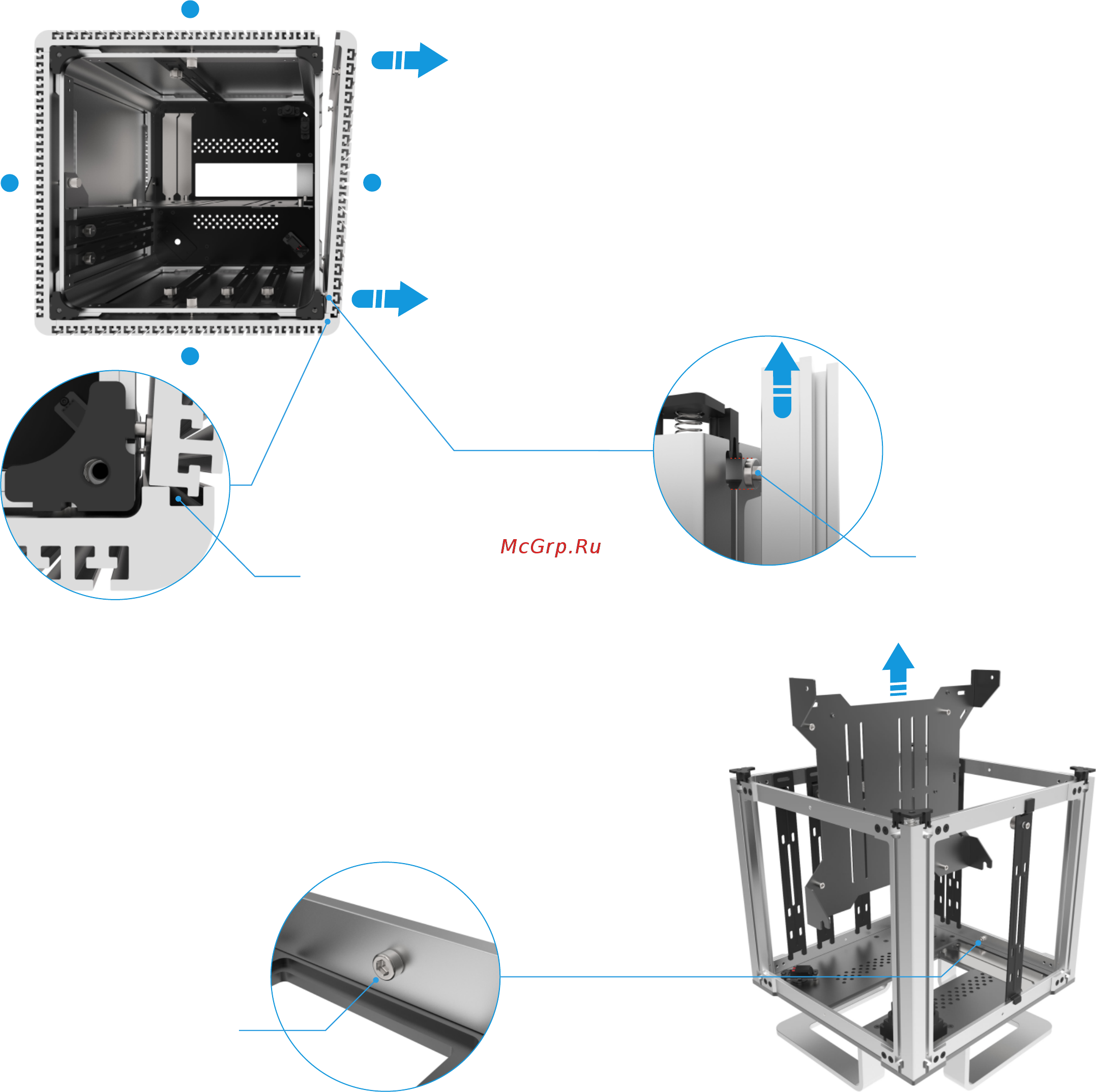 Streacom LH6 CPU Cooling Kit for DB4 [5/16] Remove tray