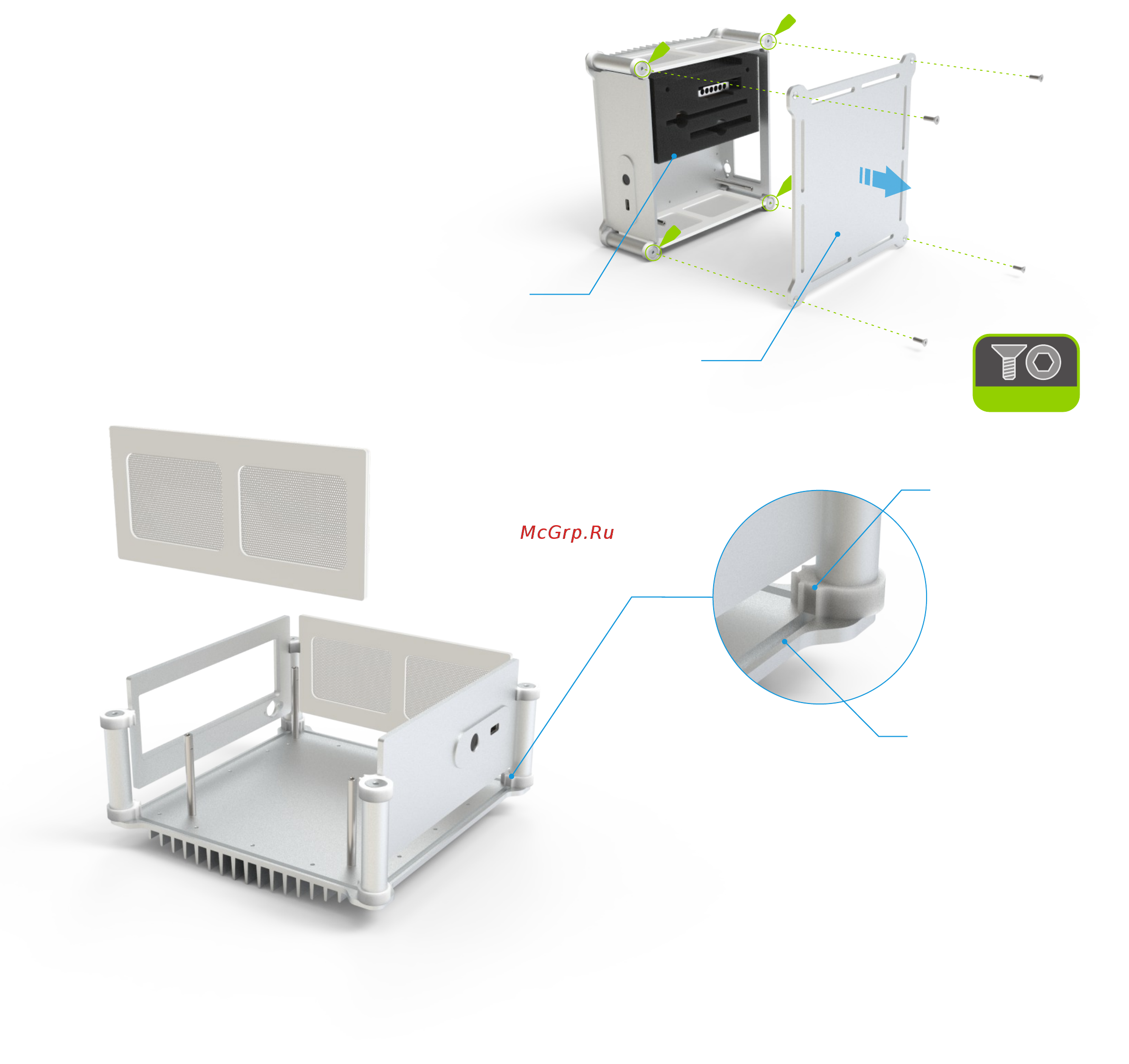 Streacom DB1 Fanless Chassis [4/12] Remove all