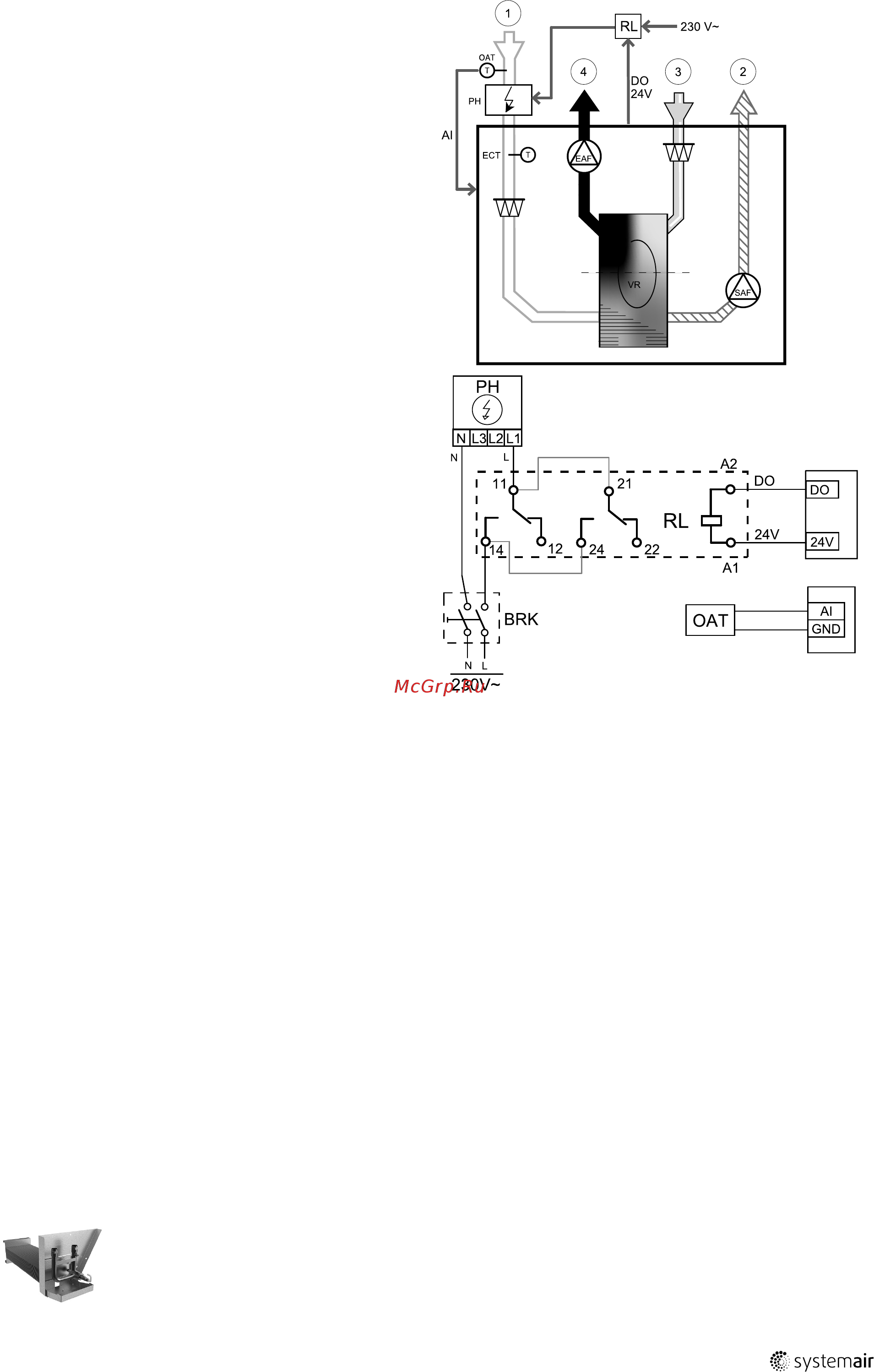 Systemair SAVE VTR 700 L [51/64] Встраиваемый водяной нагреватель