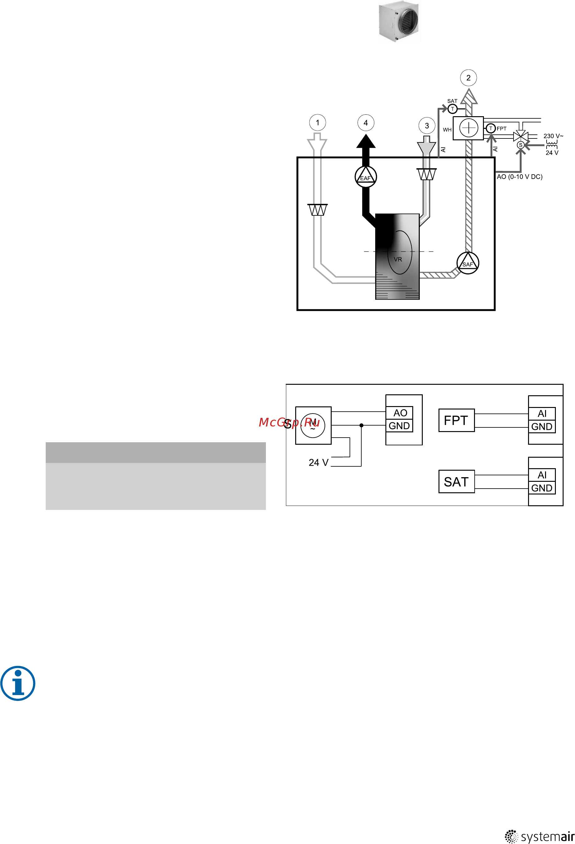 Systemair SAVE VTR 700 R [53/64] Канальный водяной нагреватель