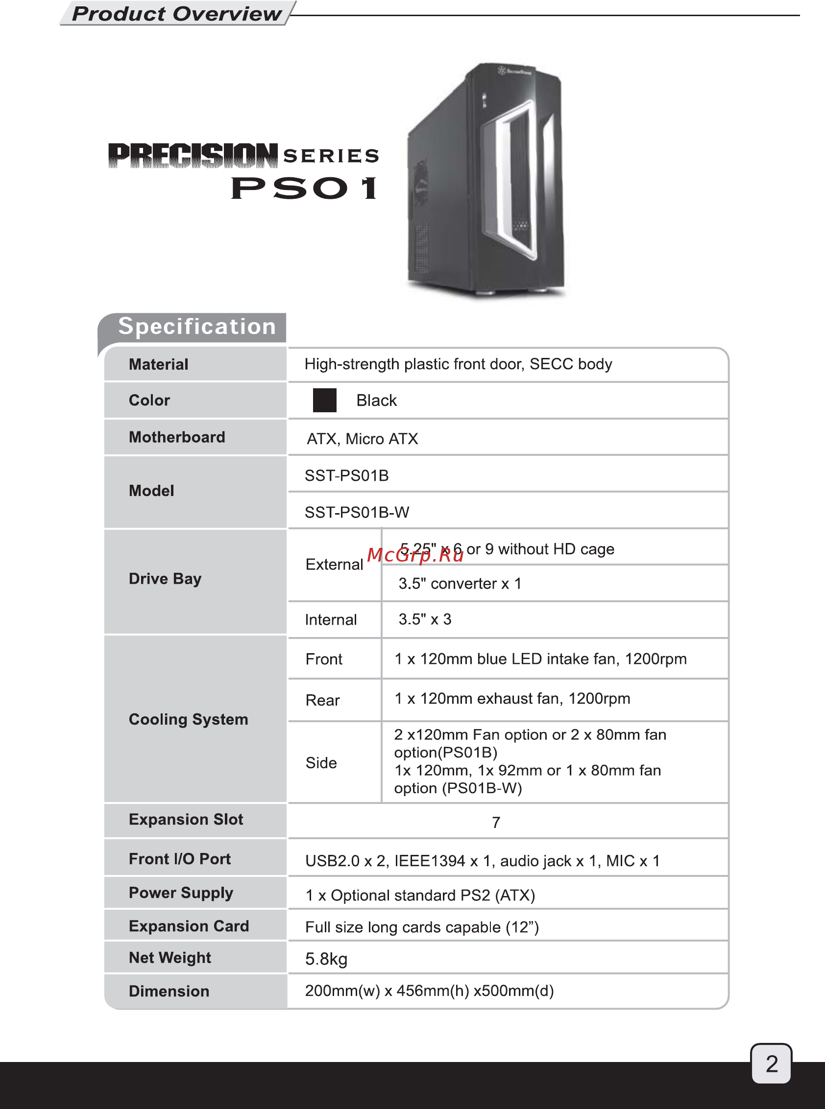 SilverStone SST-PS01B-W [3/16] Ps01 manual 03