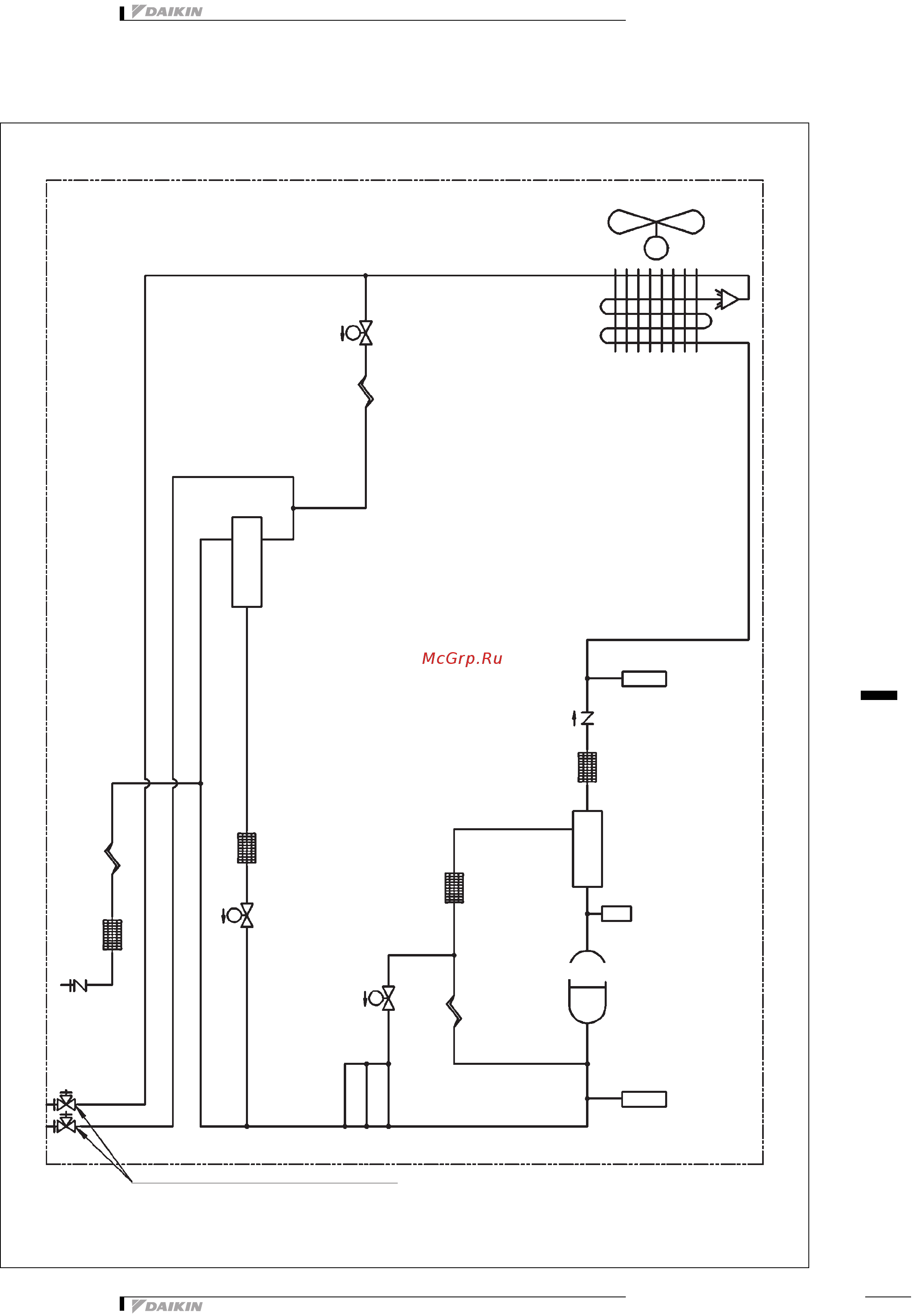 Daikin RXQ16P7W1B [36/54] Схема трубной обвшзки