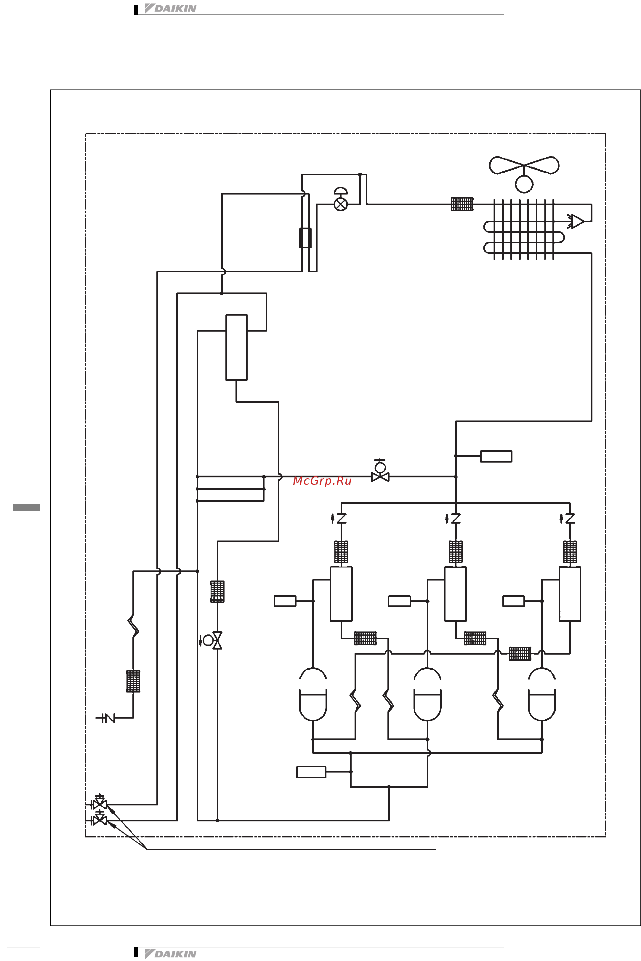 Daikin RXQ16P7W1B [39/54] Схема трубной обвязки