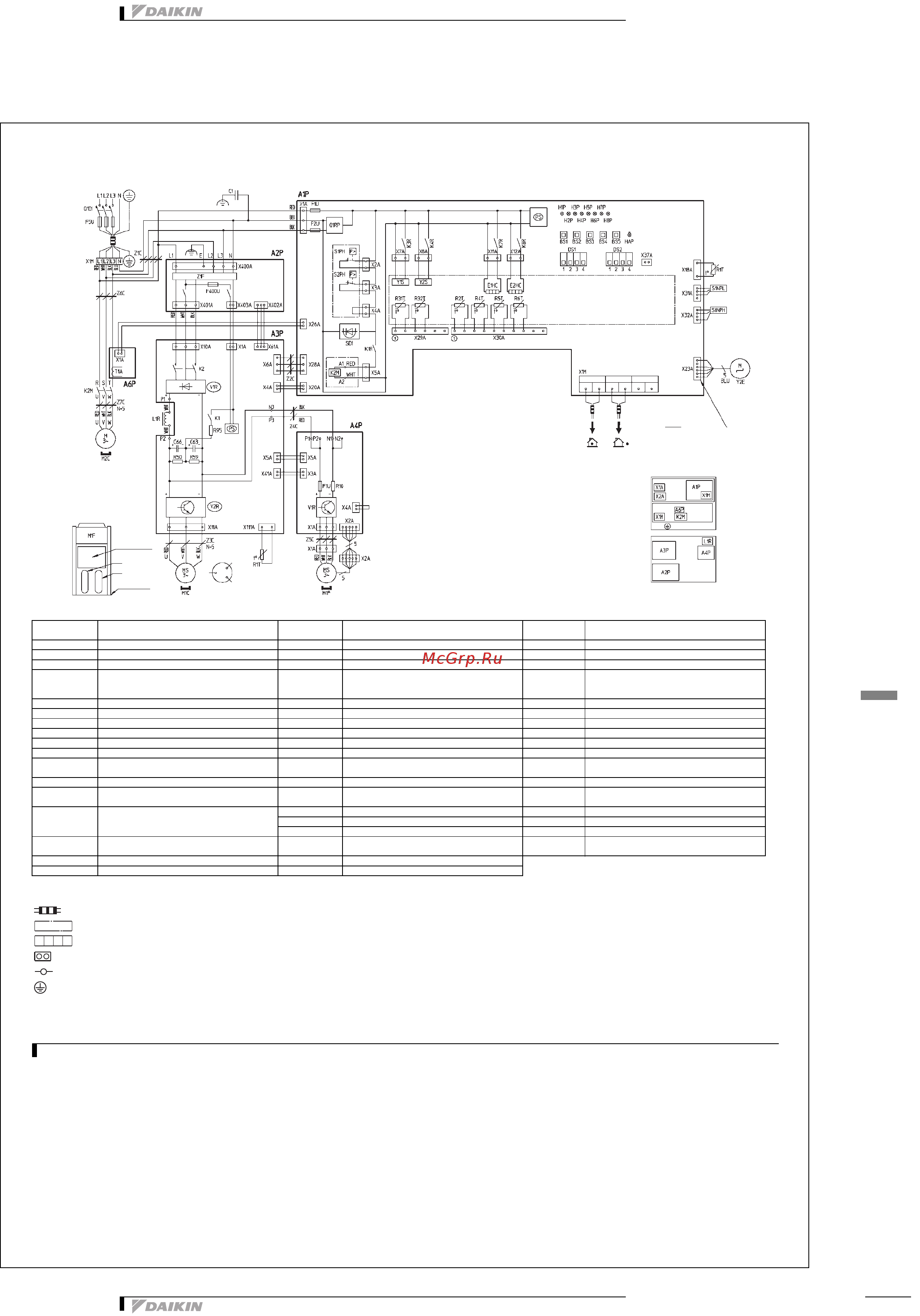Daikin RXQ16P7W1B [42/54] Монтажная схема
