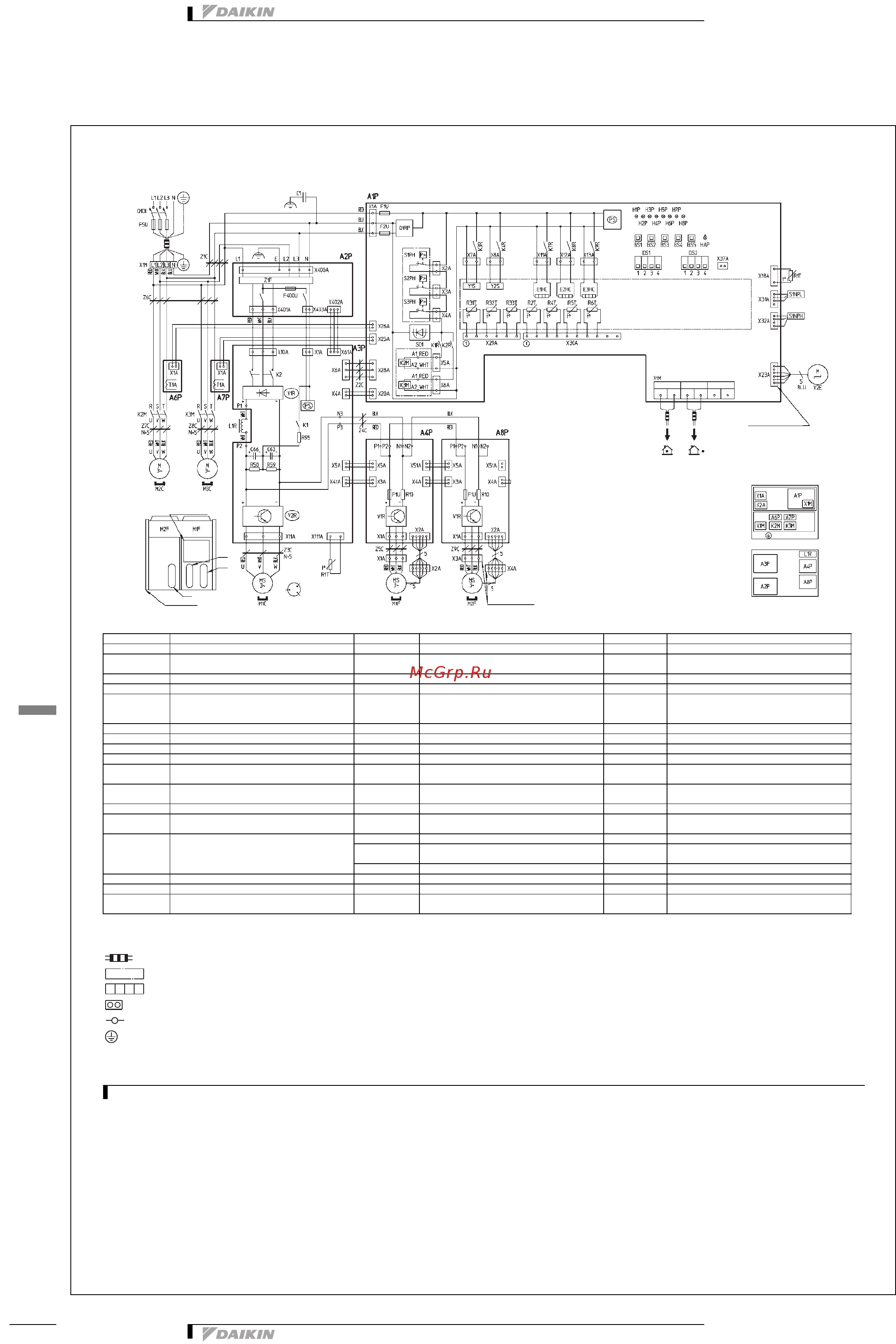 Daikin RXQ16P7W1B [43/54] Монтажная схема