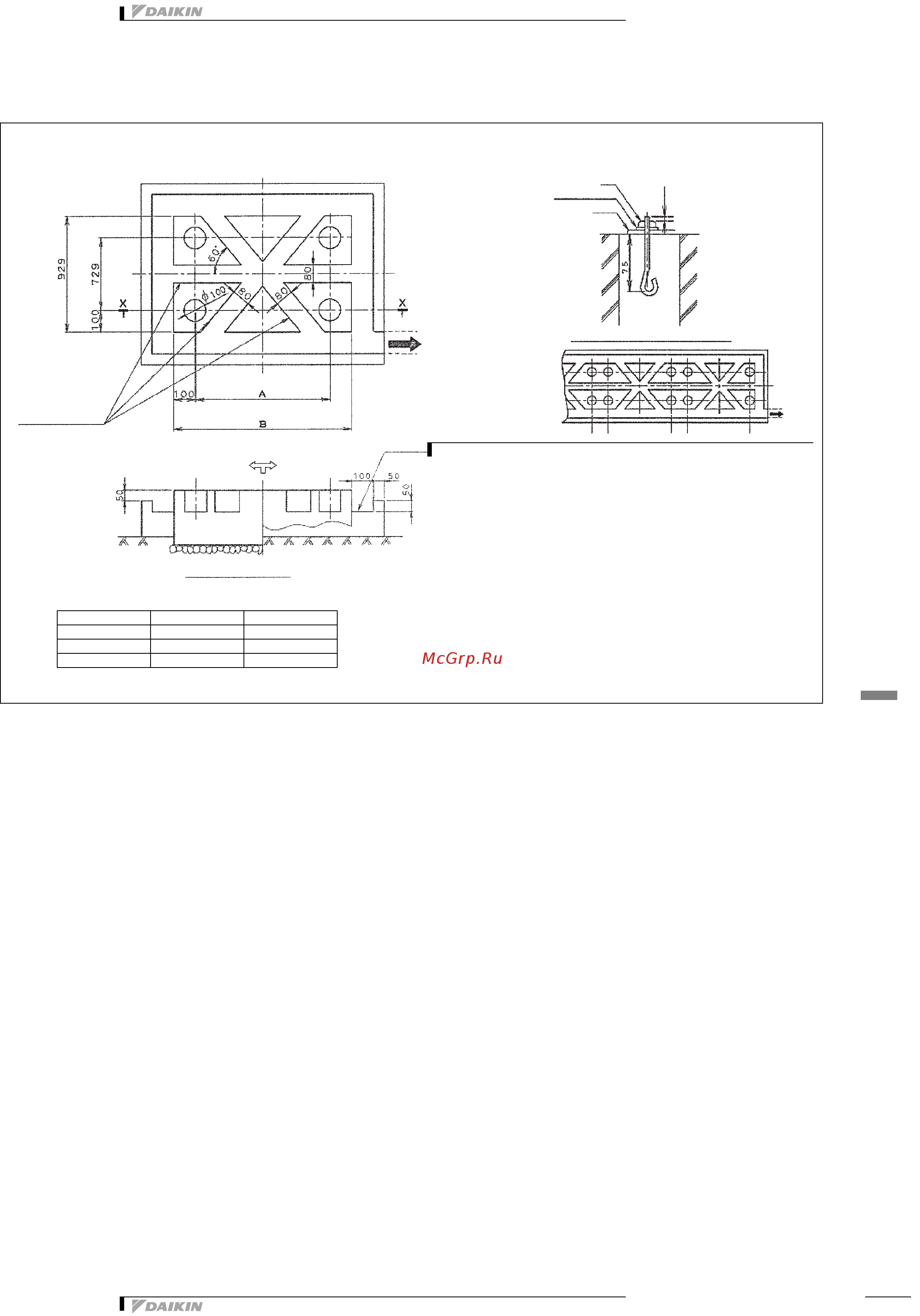 Daikin RXQ16P7W1B [50/54] 2 крепление и фундамент блоков