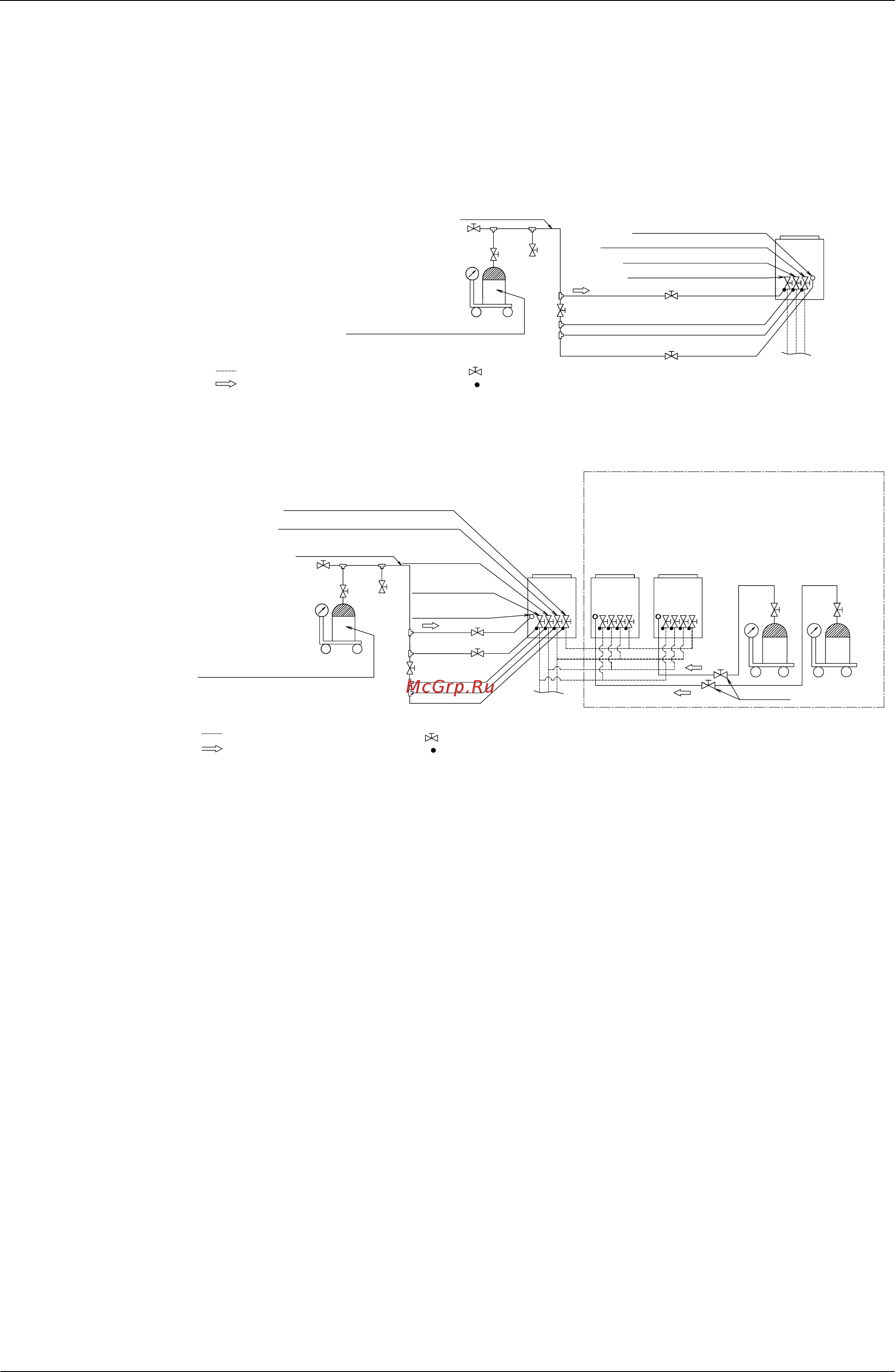 Daikin REYQ14PY1 [171/438] Note the refrigerant will be charged about 30kg in one hour at outdoor temp 30 c db 12kg at 0 cdb if you need to speedup in case of multi system connect the refrigerant tanks to each outdoor unit as shown in the next figure