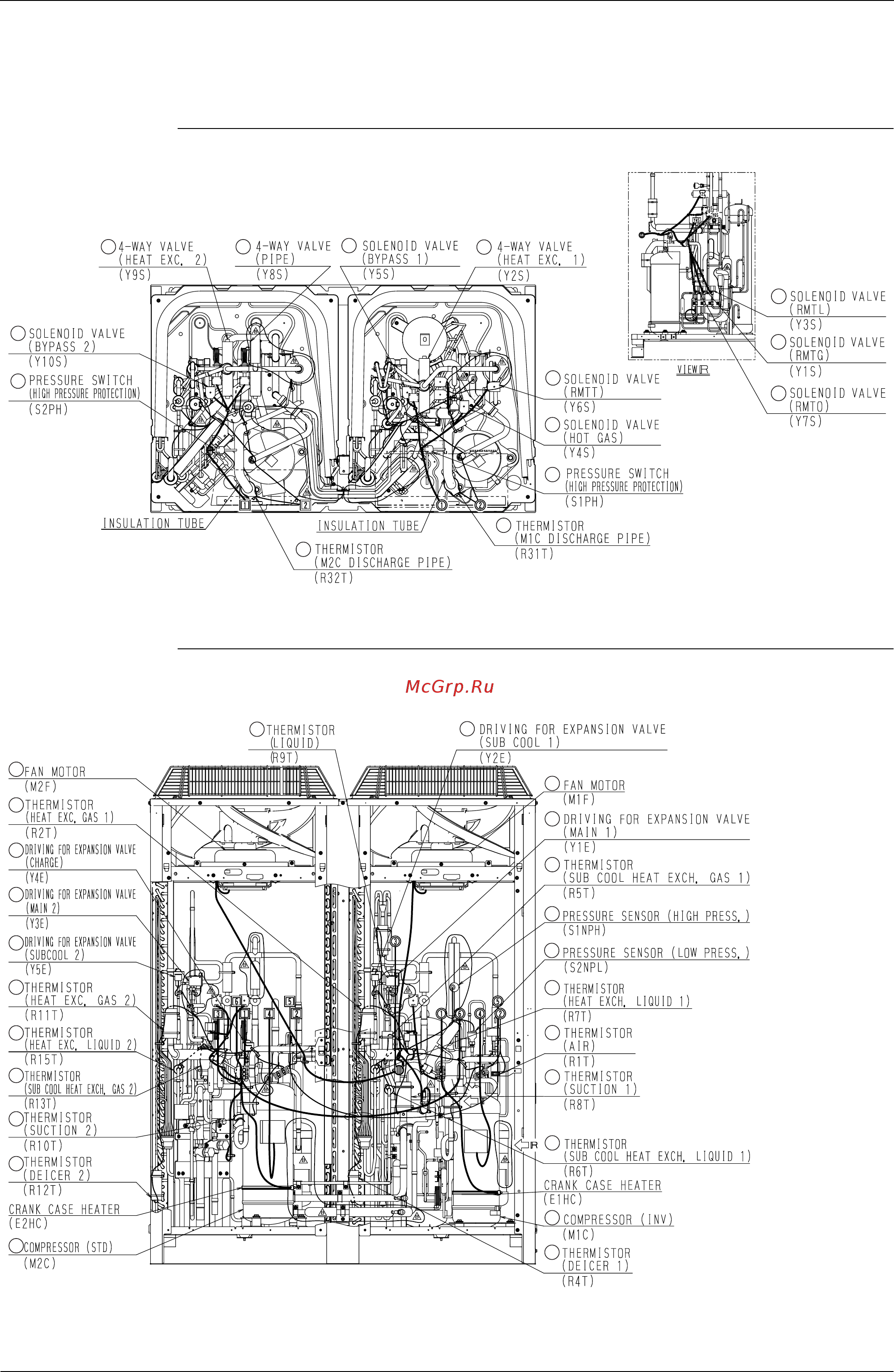Daikin REYQ14PY1 [73/438] Functional parts layout