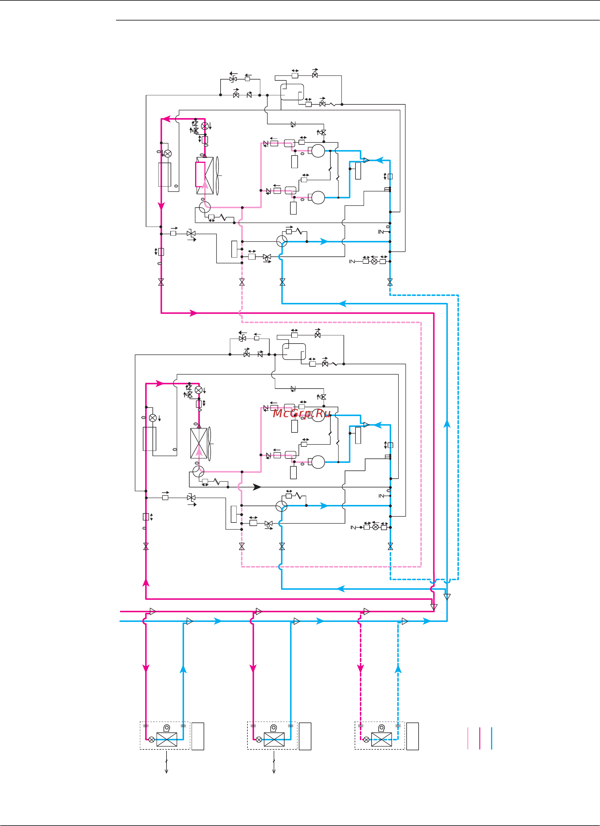 Daikin RXYQ240PYDN [51/567] Rxyq144 168 192 216 240pydn rxyq168 192 216 240ptju cooling oil return operation when multiple units are connected