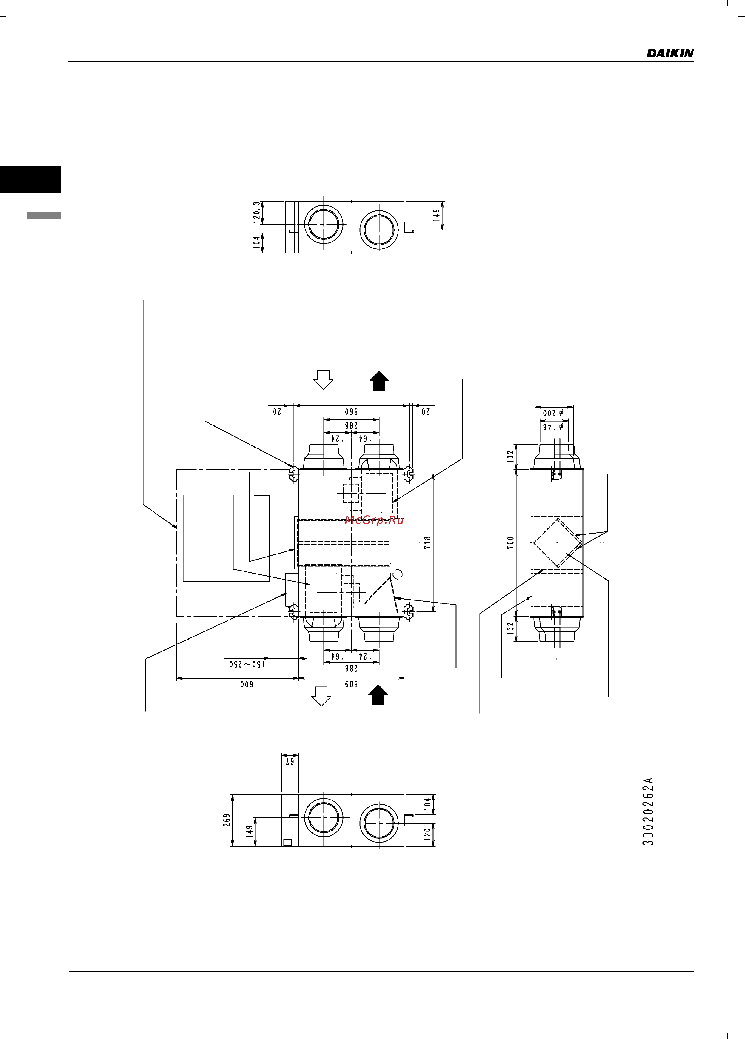 Daikin VAM2000FA [40/179] R размеры