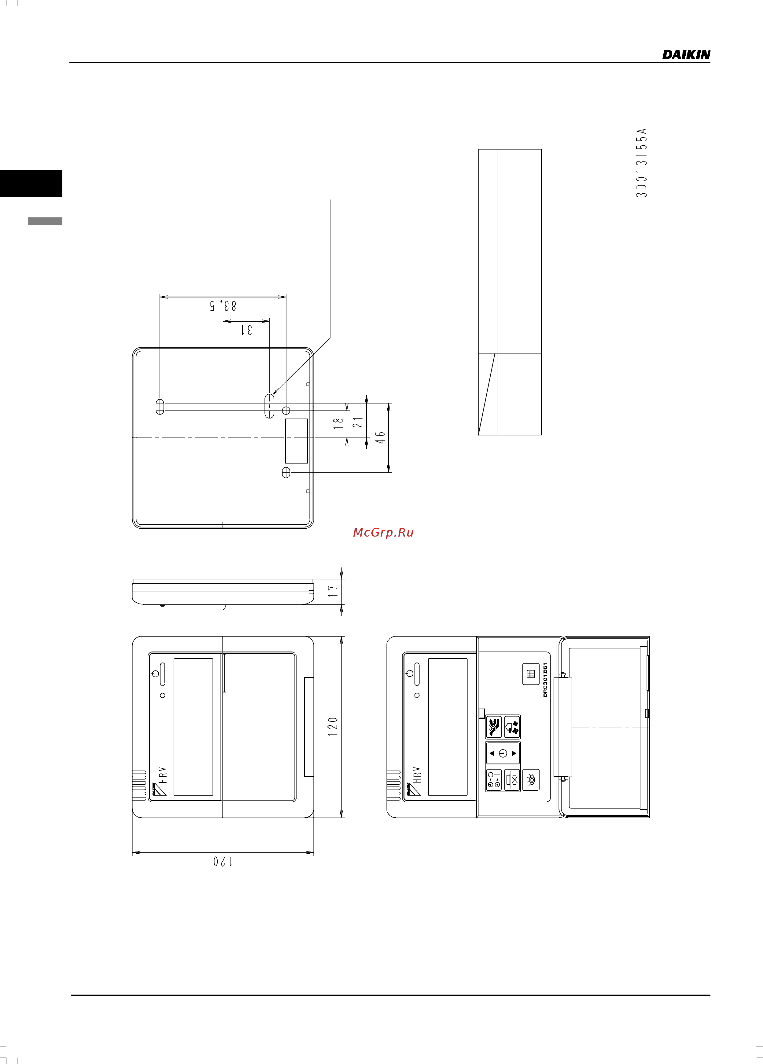 Daikin VAM1500FA [48/179] Пульт управления brc301b61