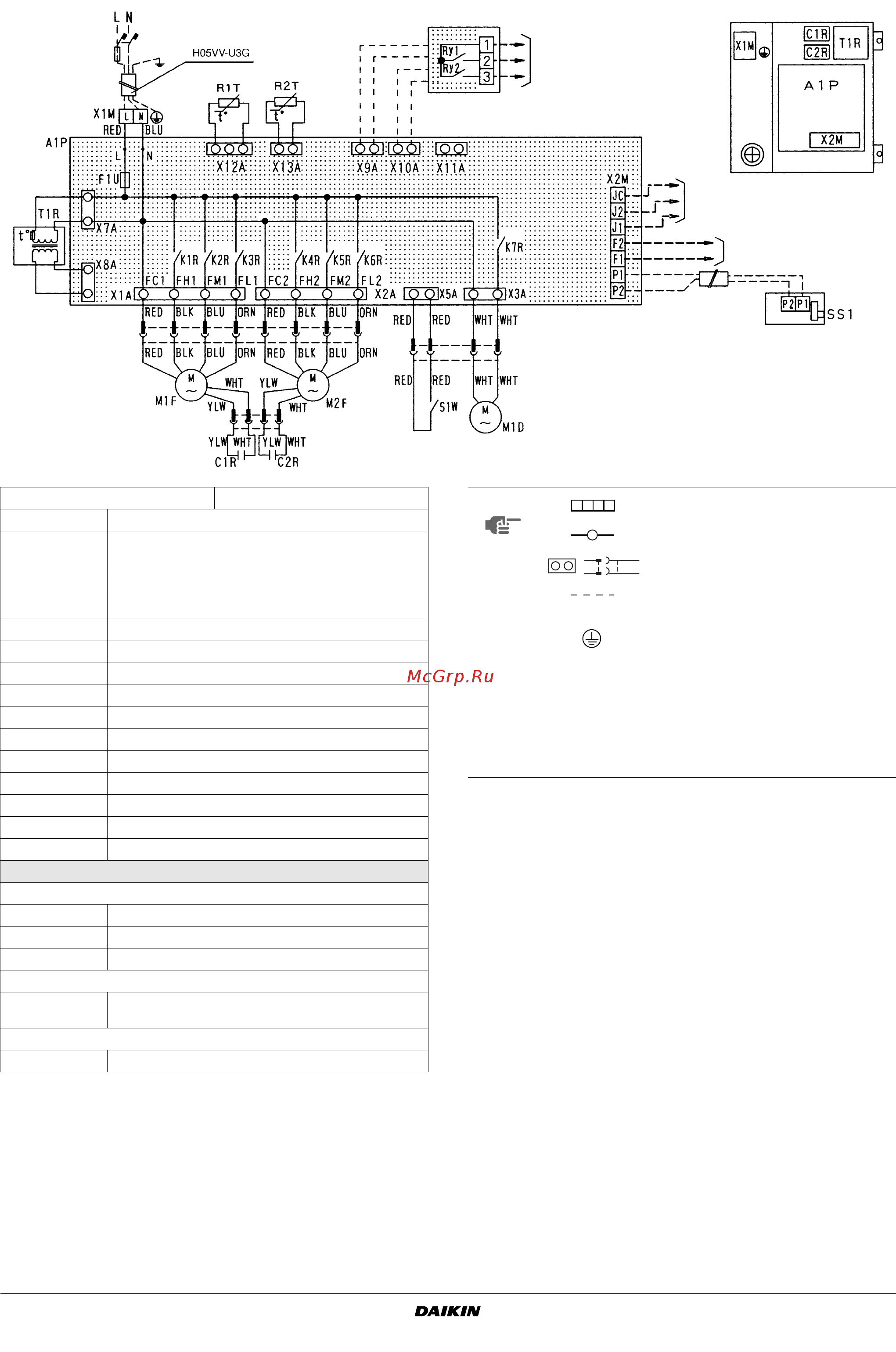 Daikin VAM800FA8VE [21/24] Схема электрического монтажа