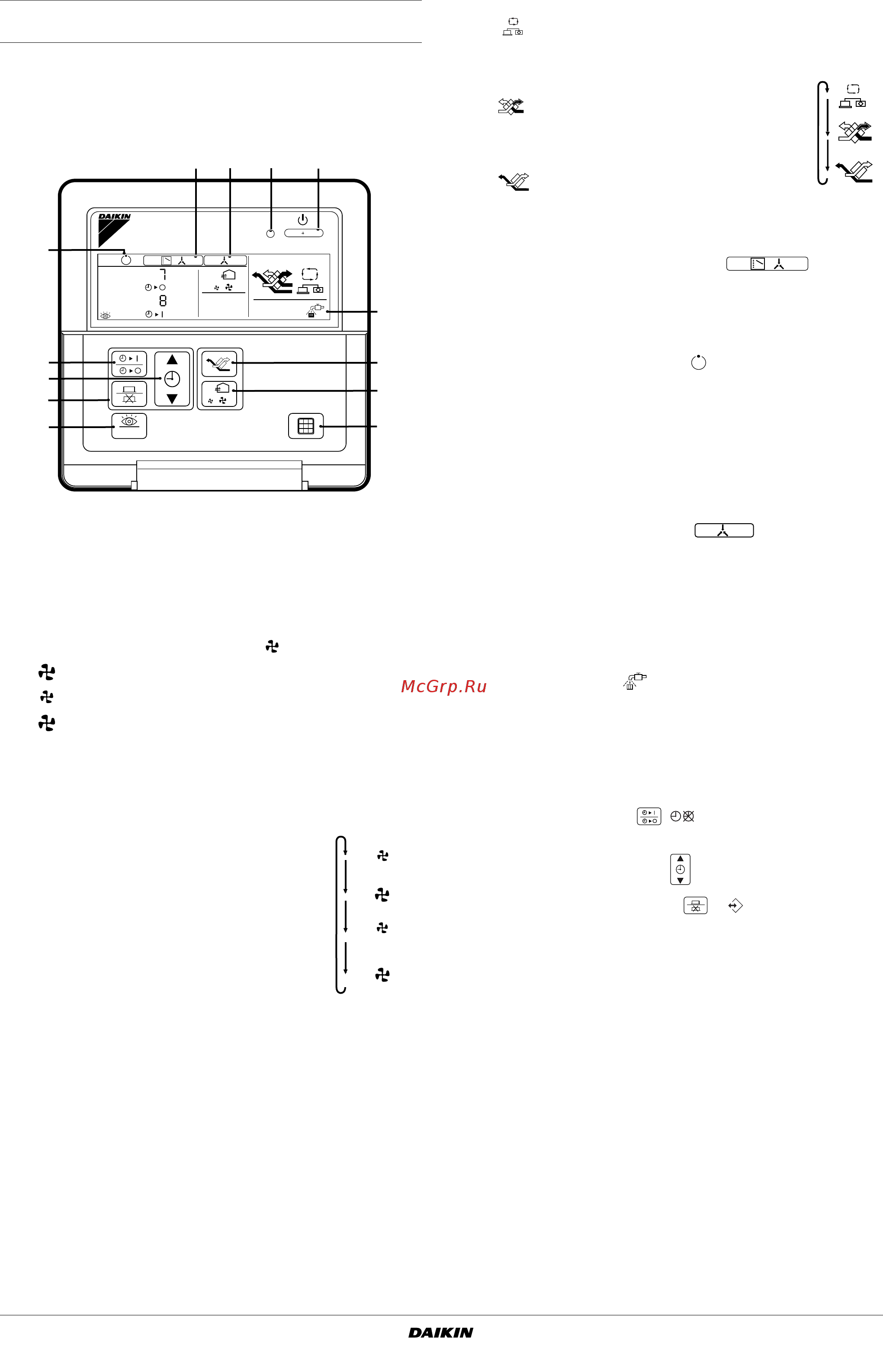 Daikin VAM500FB [19/28] Operation with the remote control exclusively for air conditioning operation hrv units brc301b61