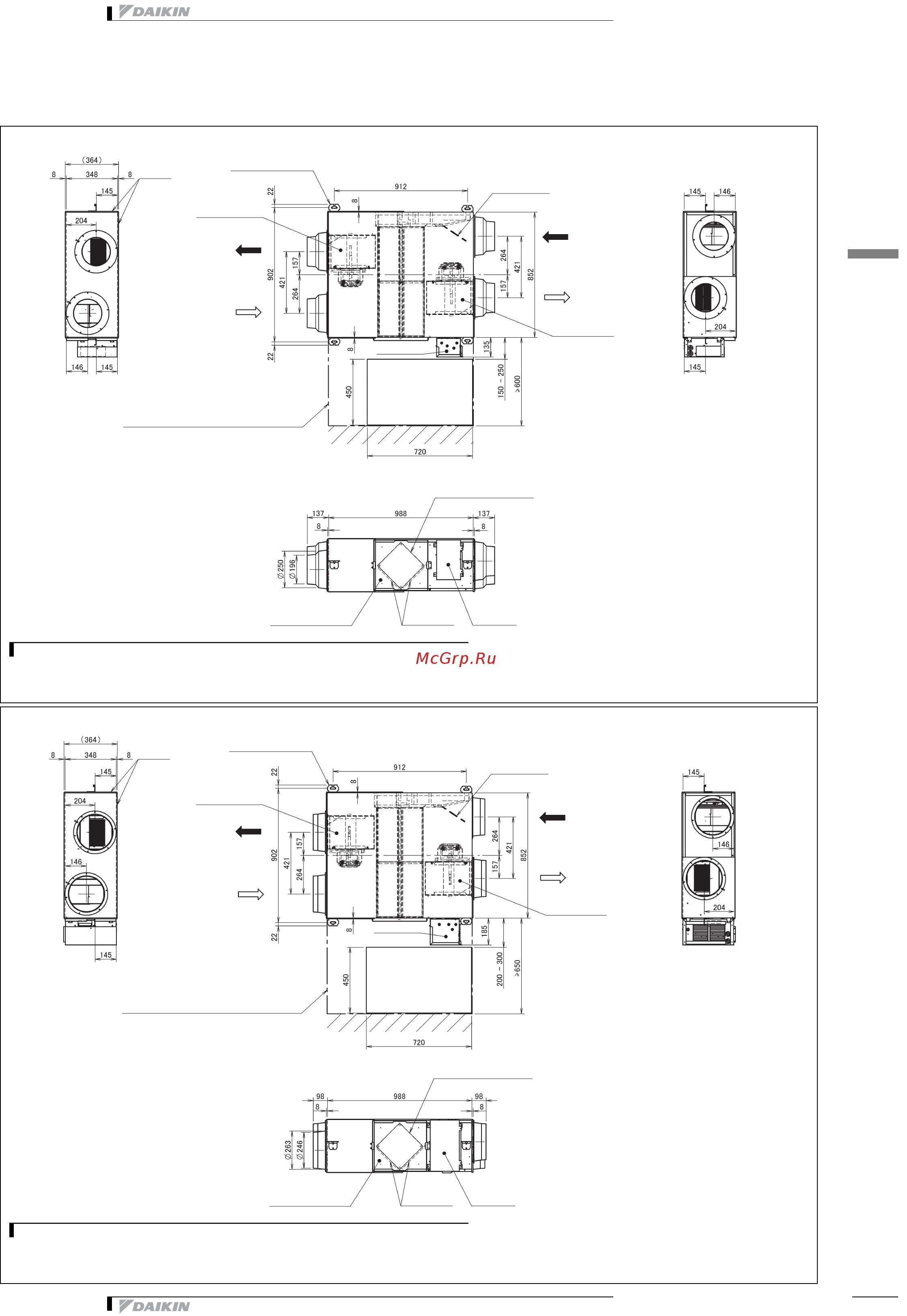 Daikin VAM1000FB [13/45] 1 размерные чертежи