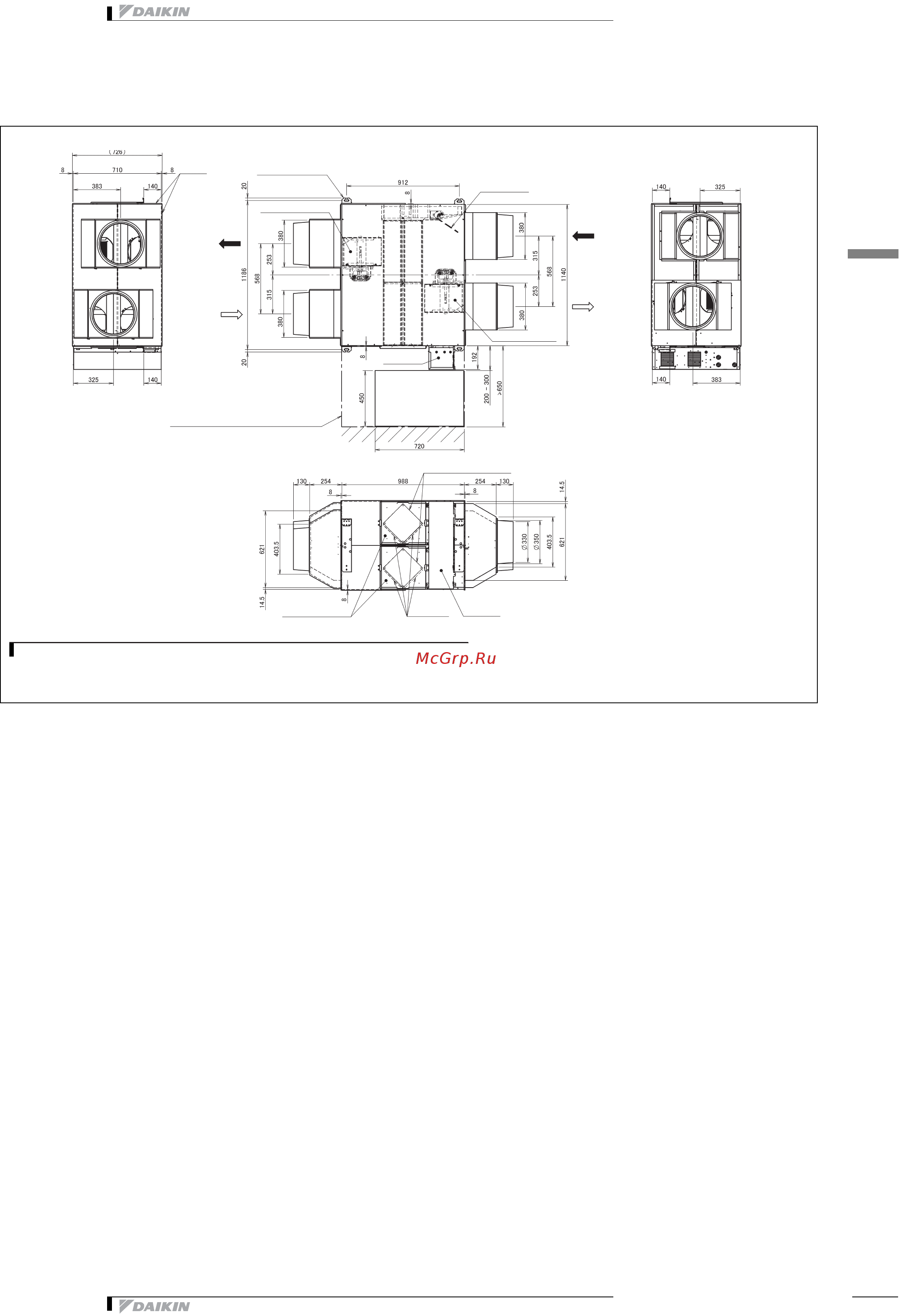 Daikin VAM350FB [15/45] Размерные чертежи